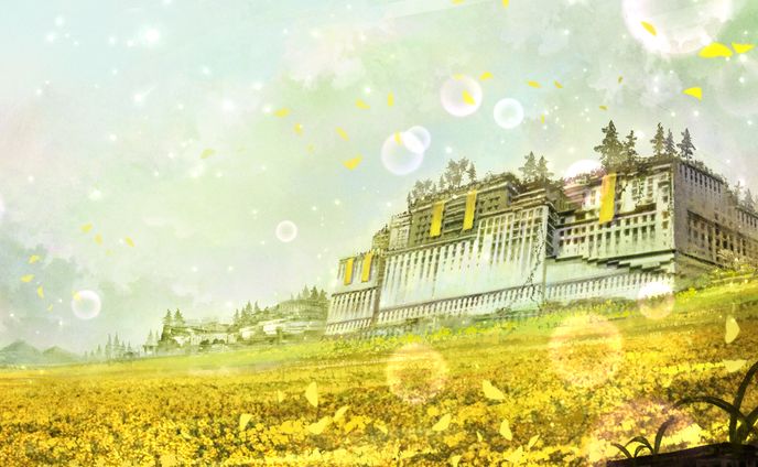 幻想の春の芽吹き