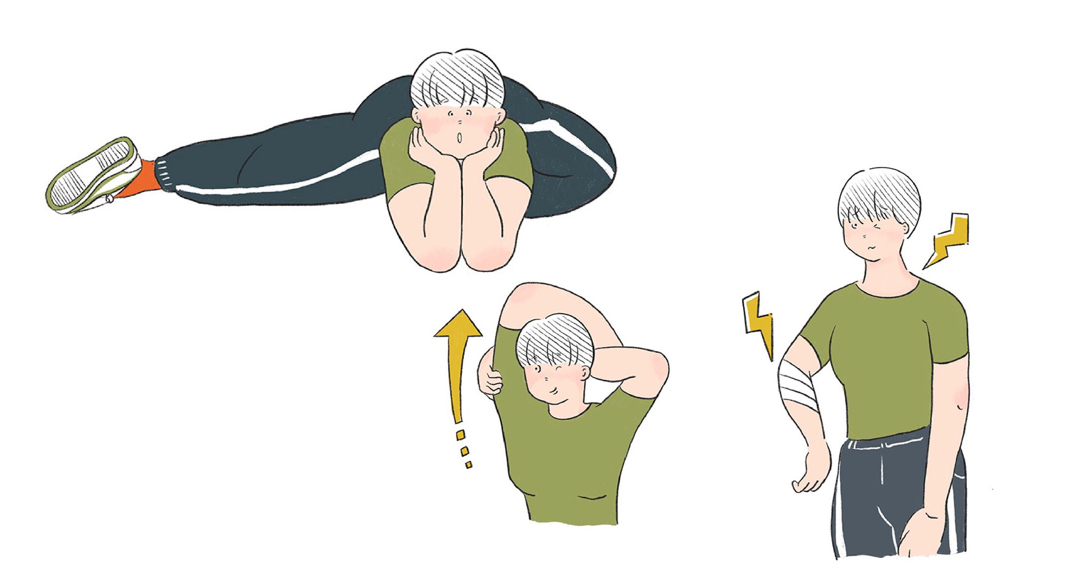 体の不調・体操 イラスト-1