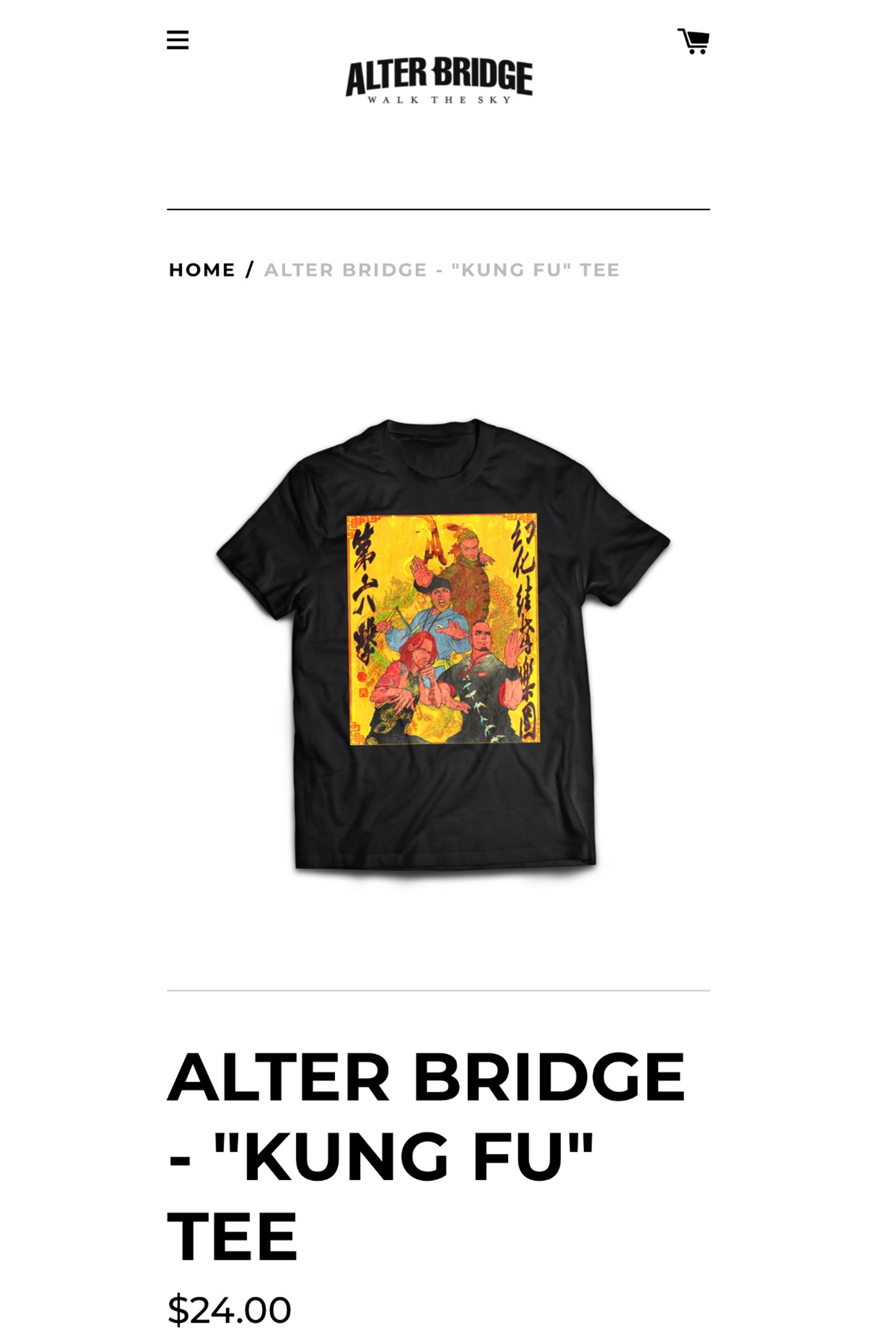 ALTER BRIDGE - “KUNG FU” TEE -1