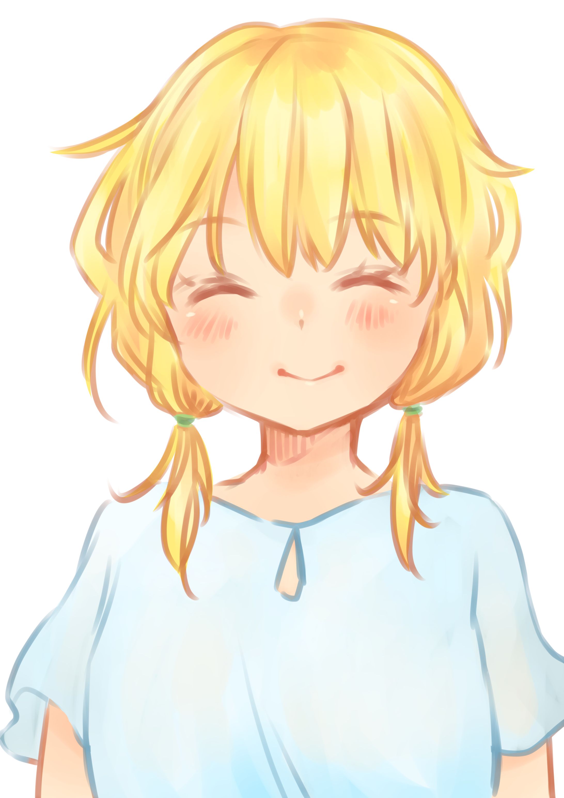 笑顔の少女(ラフ)-1