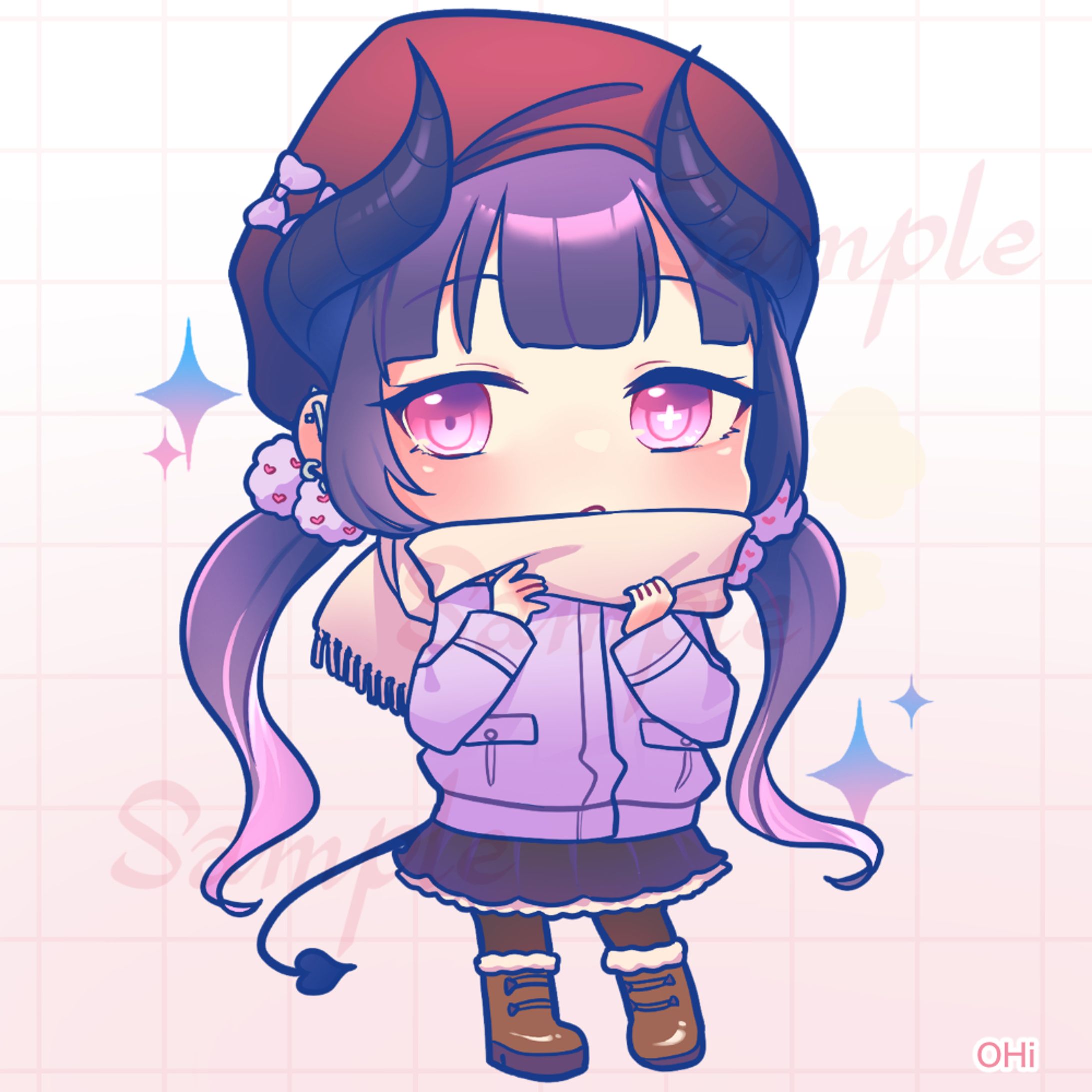 ミニキャライラスト（宵ノチル様）-1