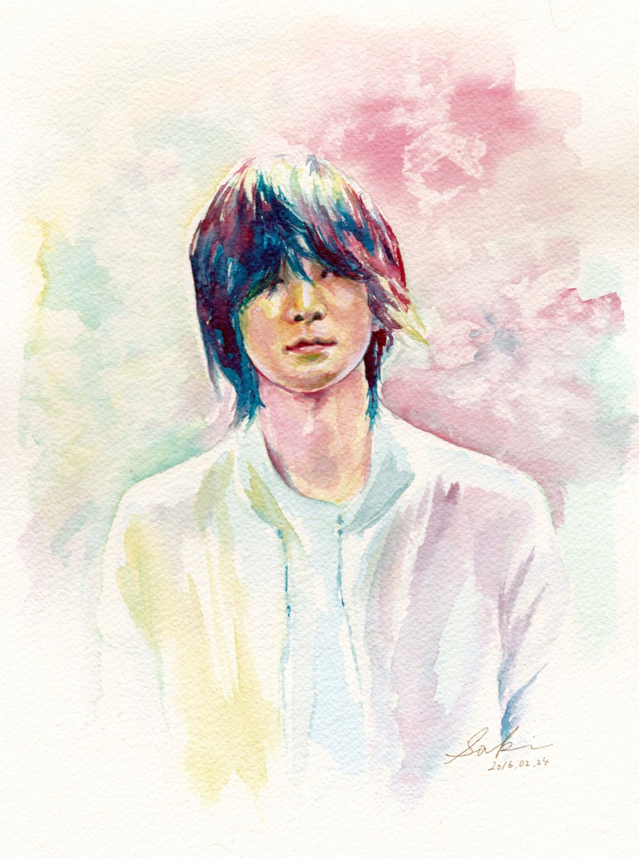 アーティストの似顔絵(BUMP OF CHICKEN藤原基央さん)-1