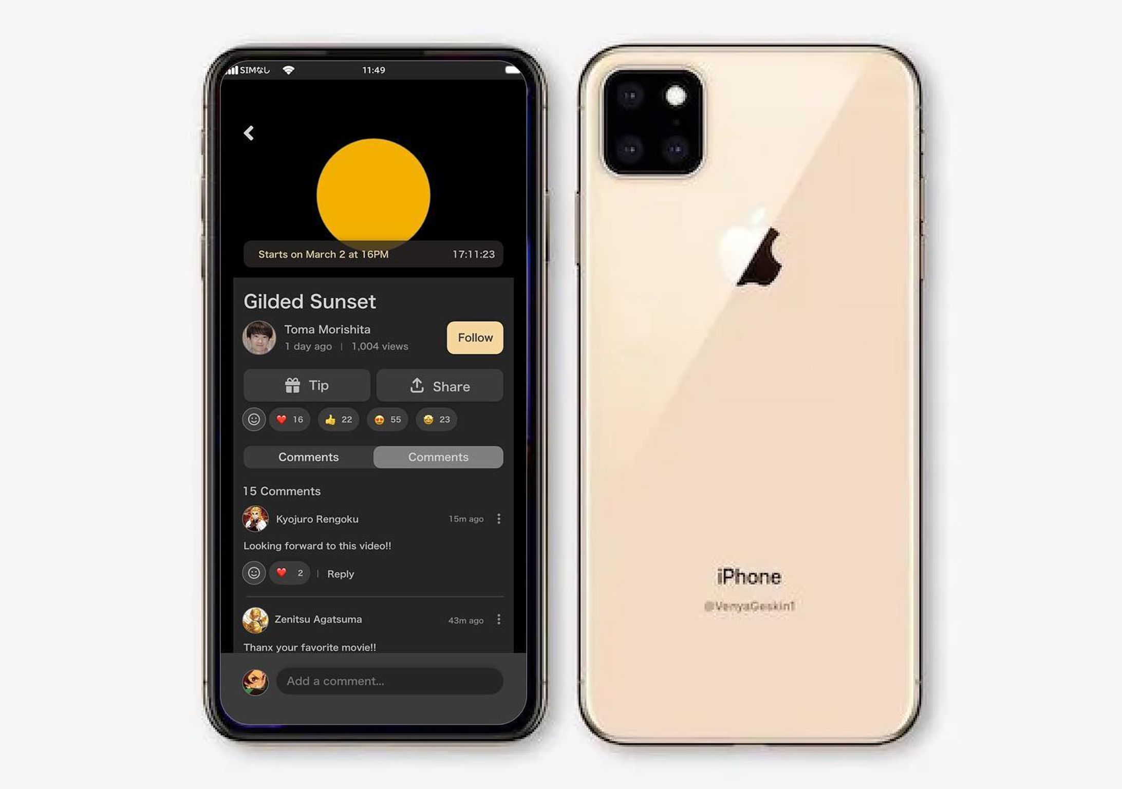 月の出のUI

#behance 
#adobexd 
#iphone10 
#uiux 
#uiuxデザイナー
#webデザイナーになりたい
#photoshop-1