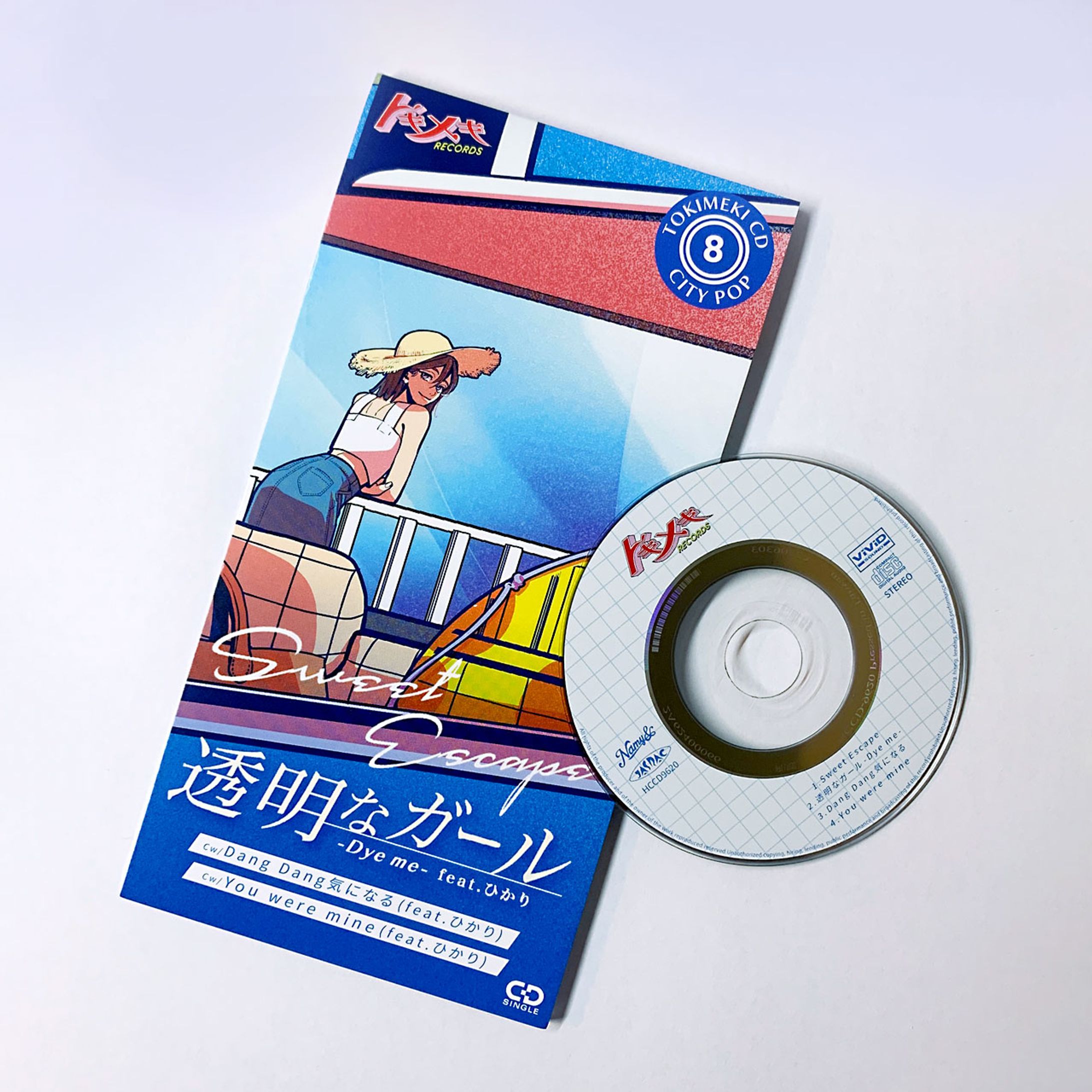 【ジャケットデザイン】tokimekirecords-Sweet escape/透明なガール-1