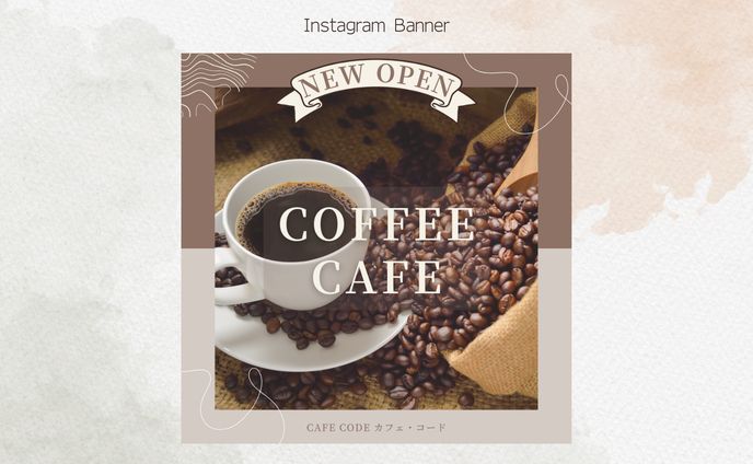 【HerTech課題】InstagramBanner_CoffeeCafe