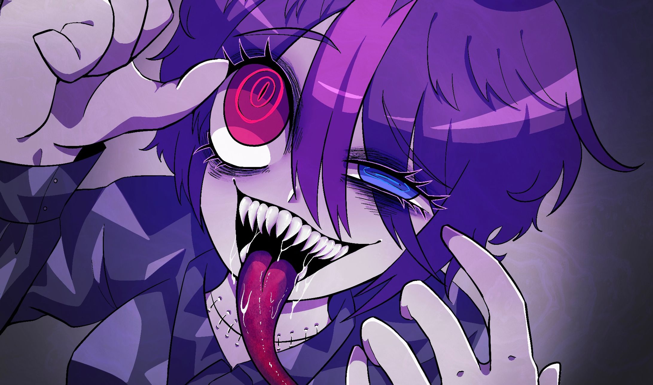 Woman with evil face-1