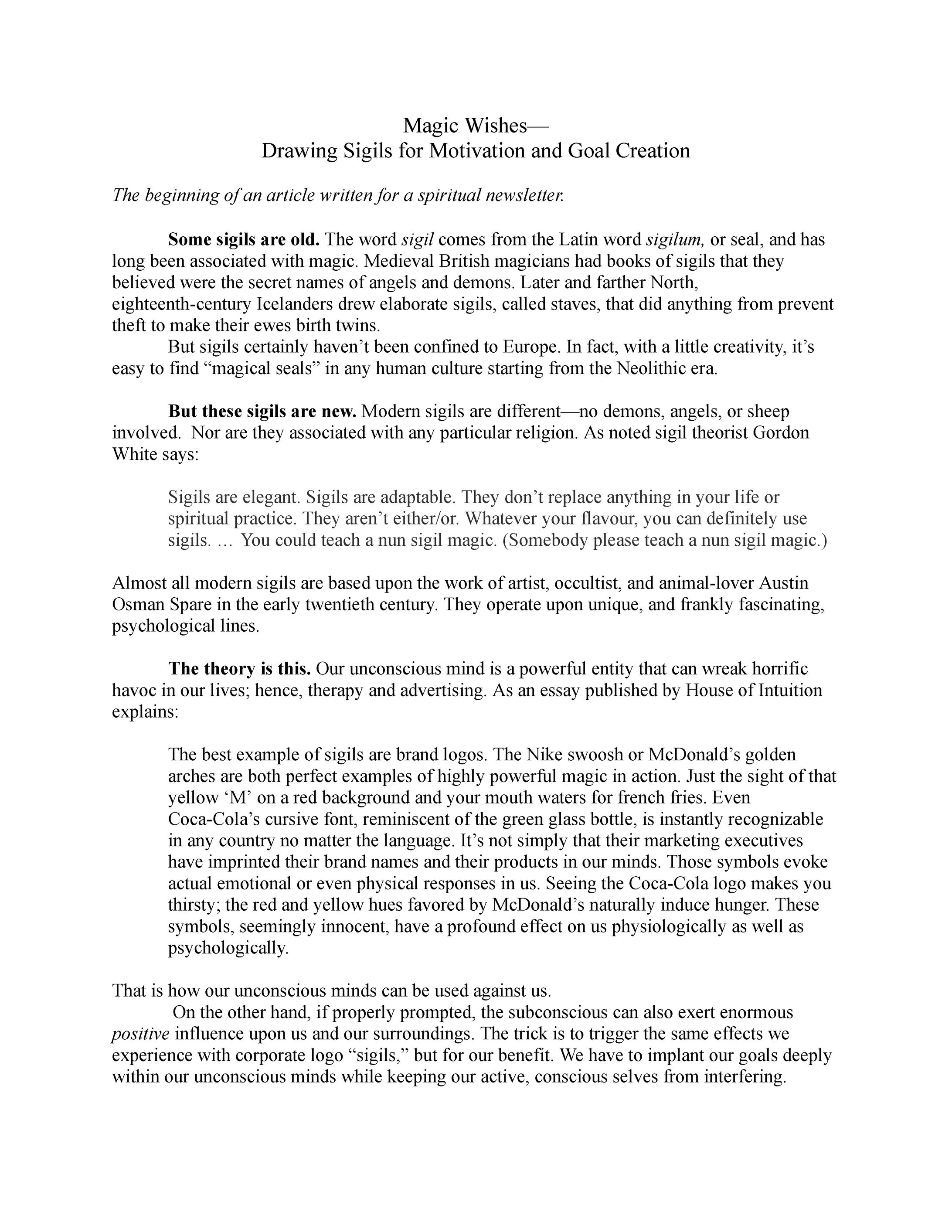 Spiritual Newsletter Article-1