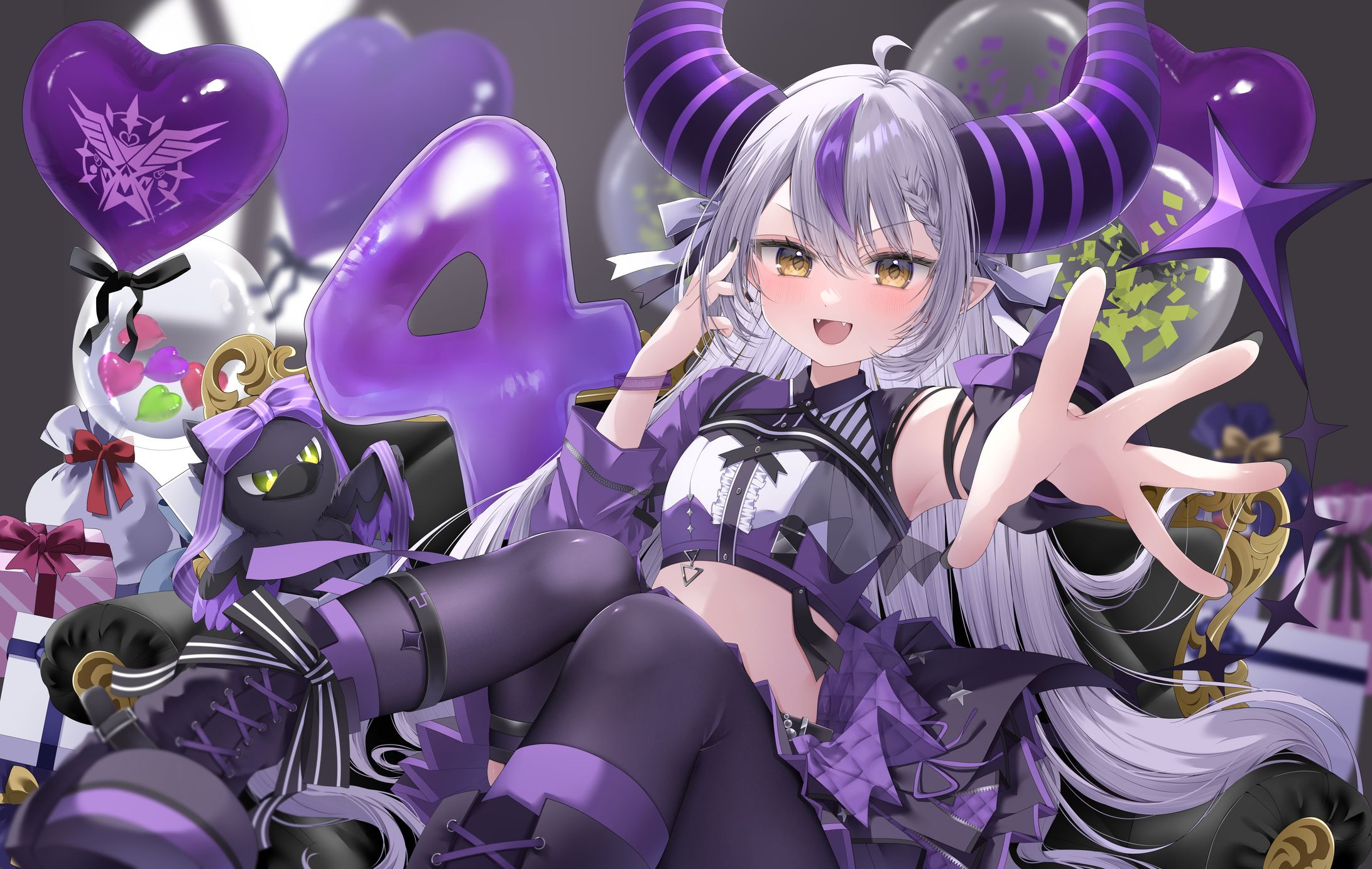 【応援広告】ラプラス・ダークネス様4周年応援広告イラスト-1