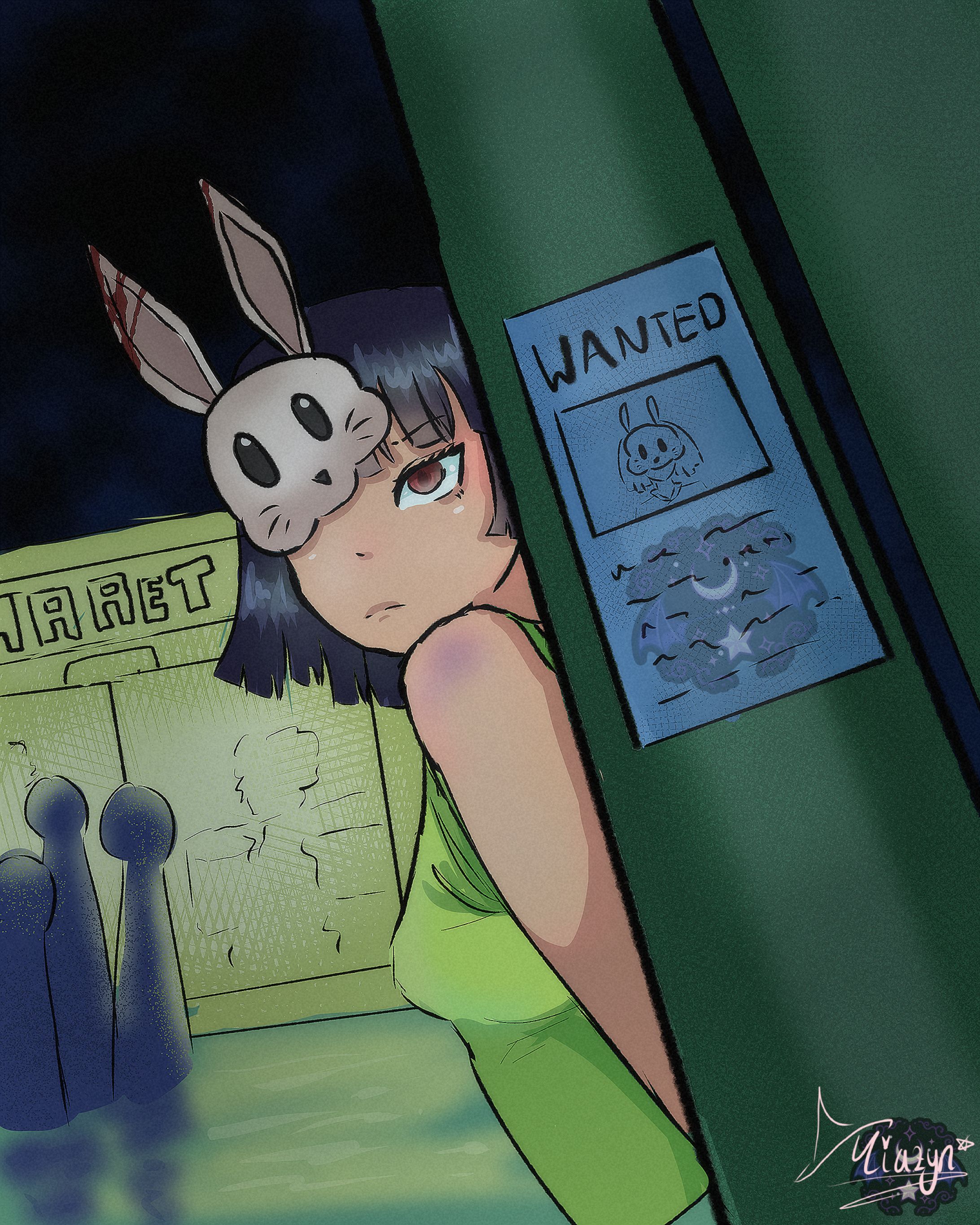Bunny girl hiding-1