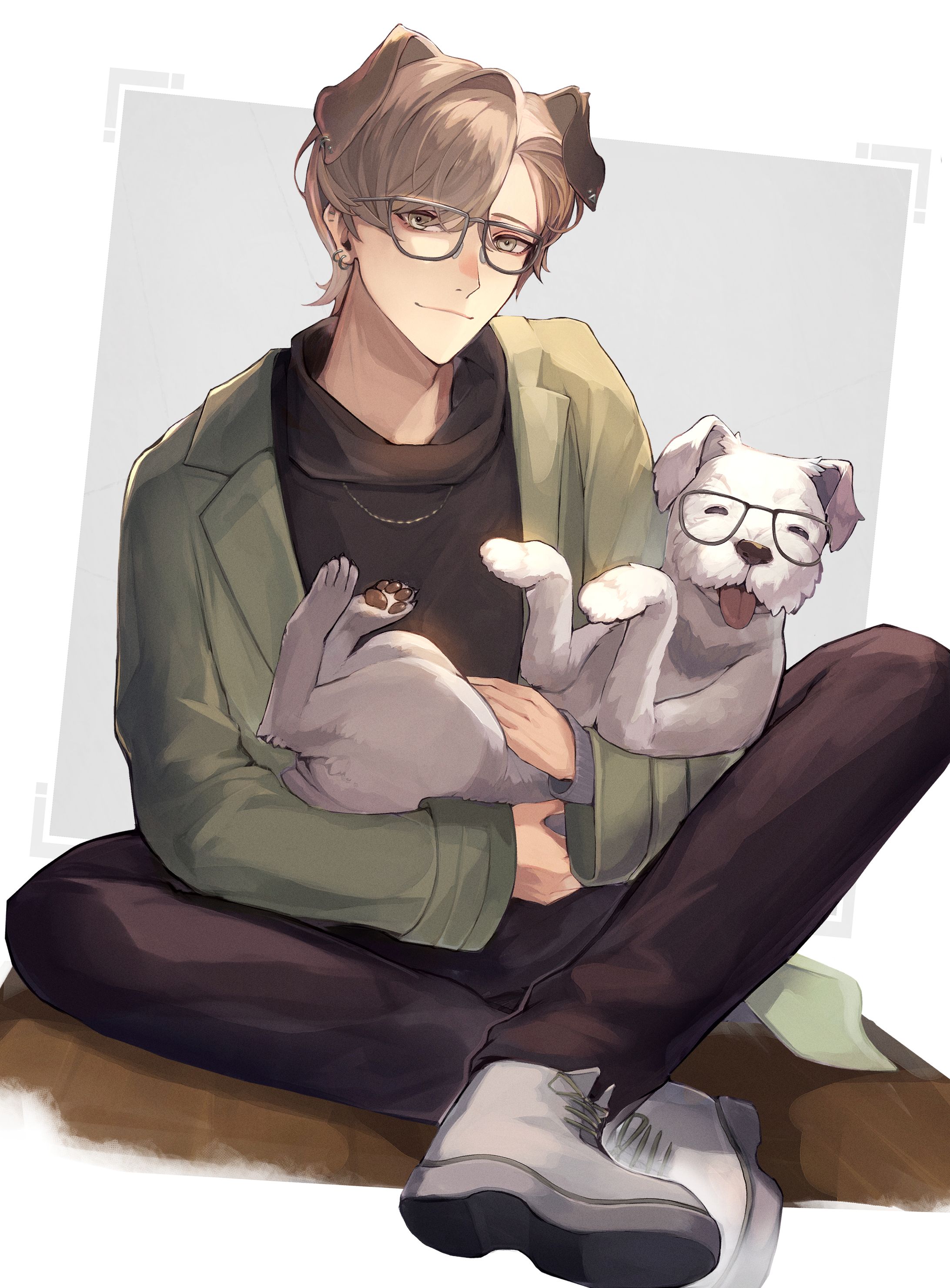 創作:わんこト人外男子-1