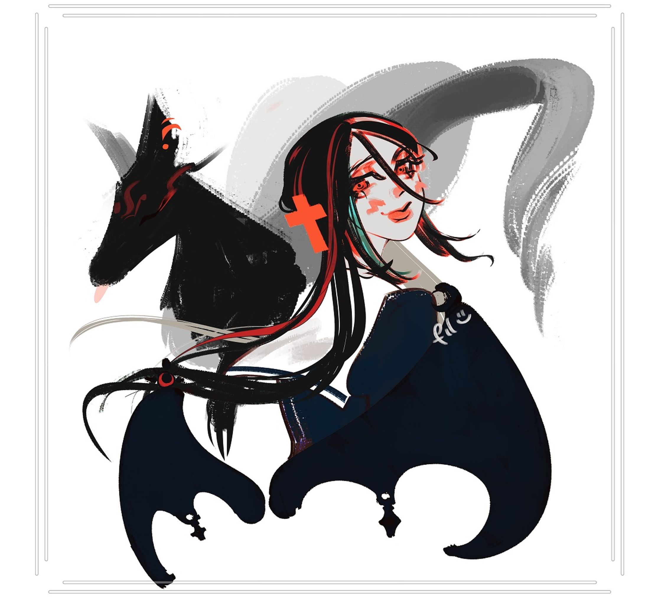 【イラスト】fox says meow-1