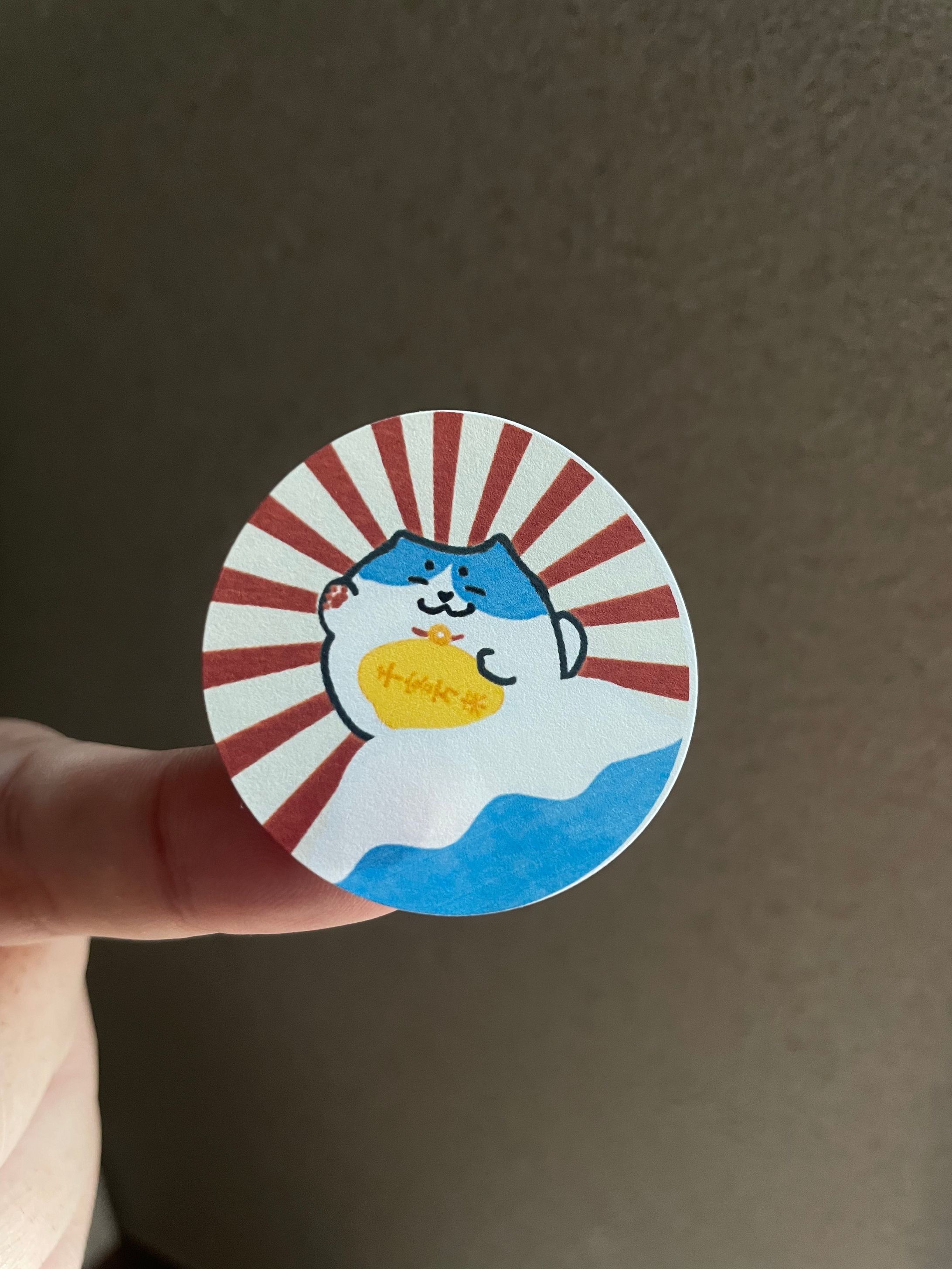 招き猫　ロゴマーク　ステッカー-1