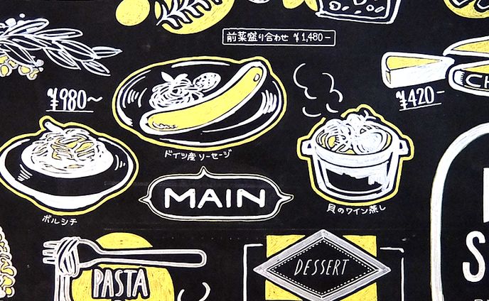 黒板ペイント：食事