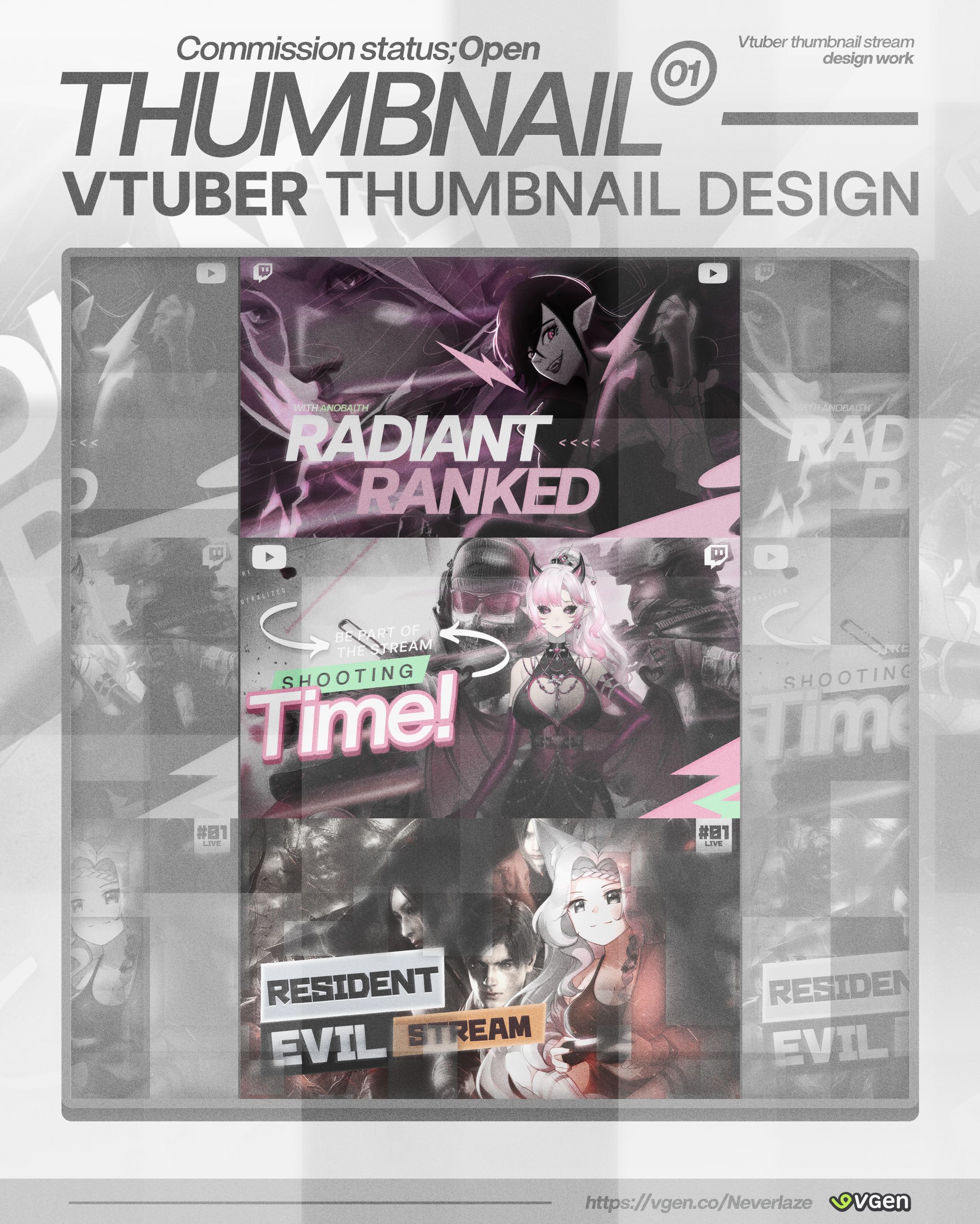 [FAN MADE] - VTUBER THUMBNAIL COLLECTION 01-1