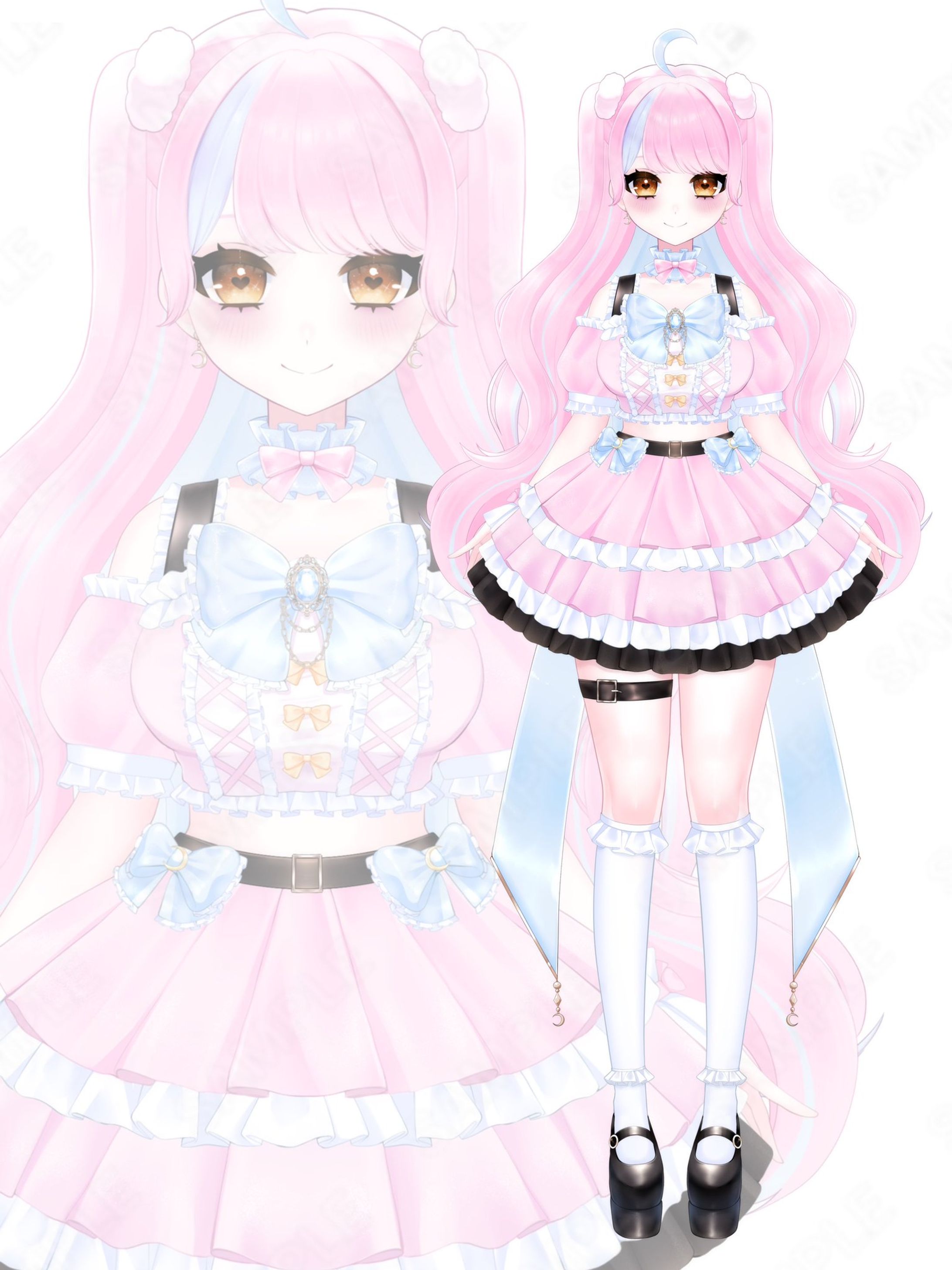 望月るな様 パーツ分けイラスト-1