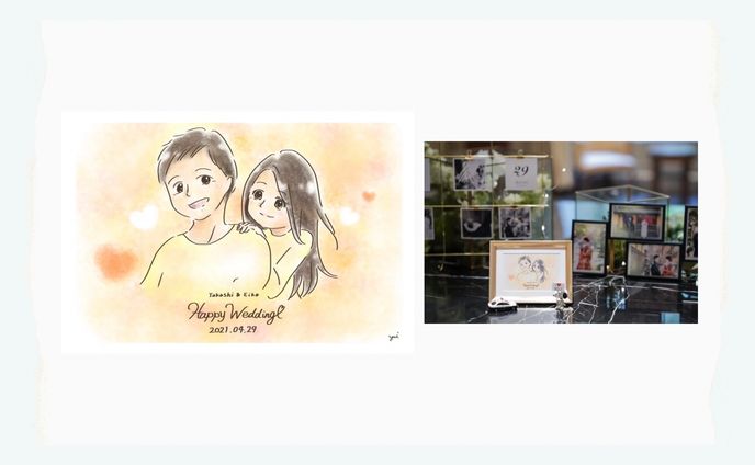 【ウェルカムボード】友人結婚式ウェルカムボード用イラスト