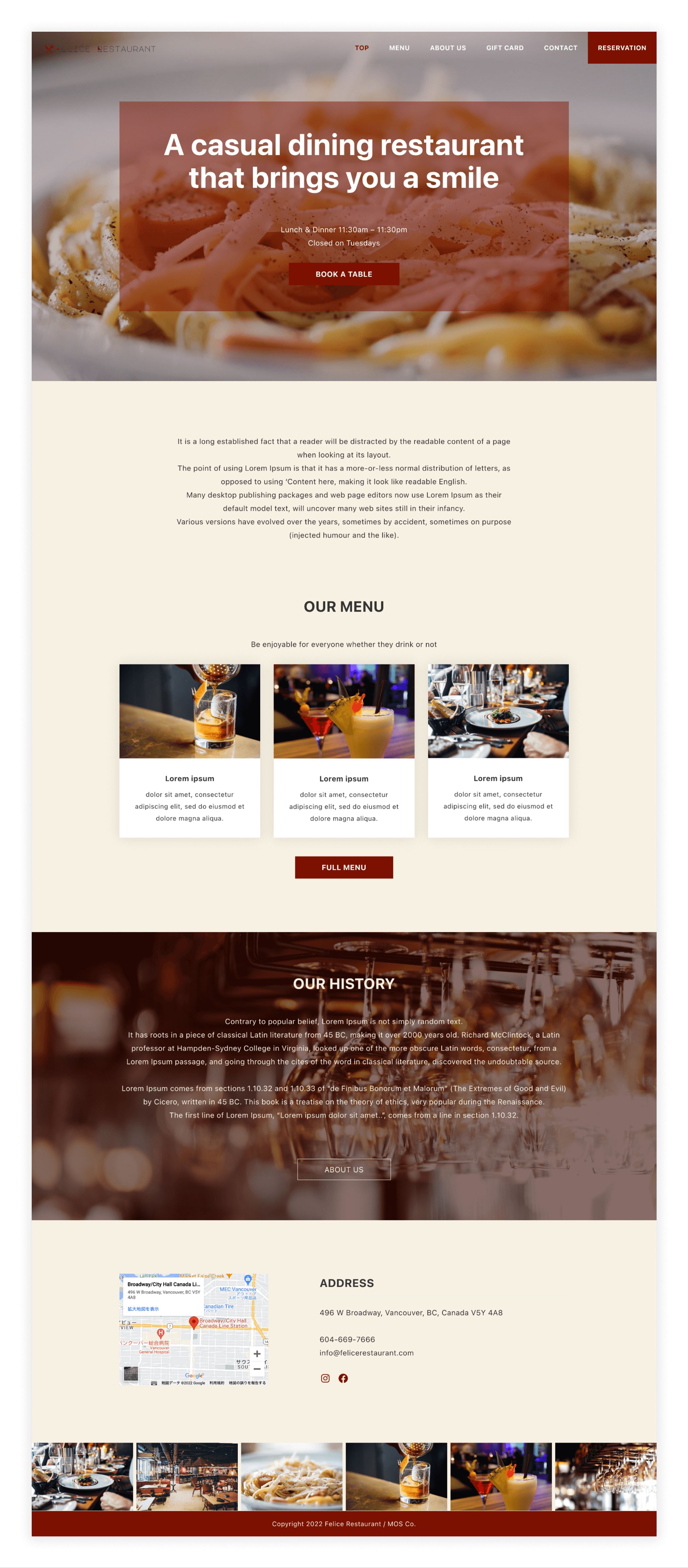 【Website】Felice restaurant-1