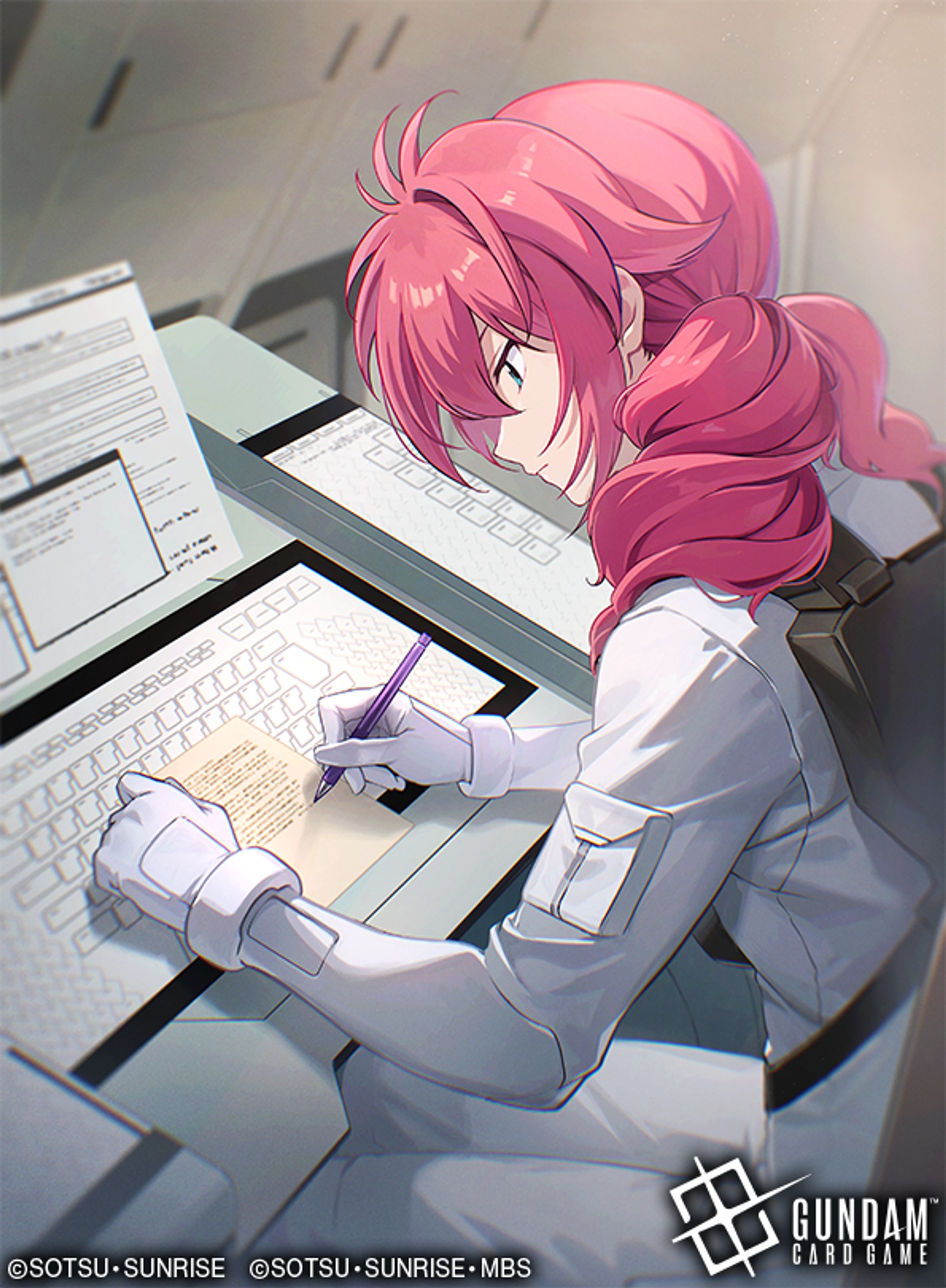 【仕事絵】ガンダムカードゲーム「決意の眼差し」-1