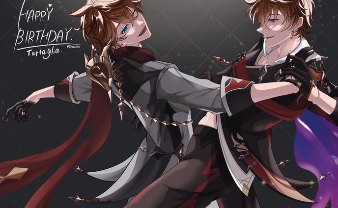 【shall we dance?】

Happy Birthday Tartaglia!!

#genshinimpact #tartaglia #childe 
#タルタリヤ生誕祭2023 
#タルタリヤ誕生祭2023