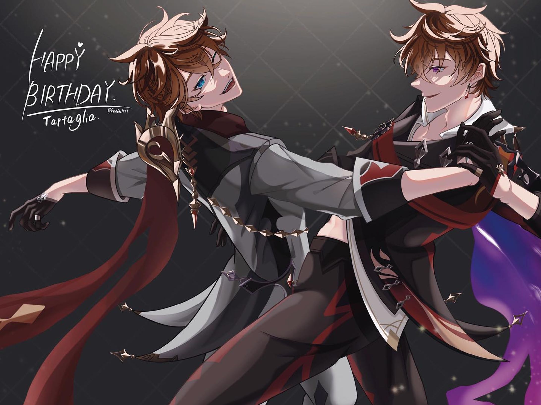 【shall we dance?】

Happy Birthday Tartaglia!!

#genshinimpact #tartaglia #childe 
#タルタリヤ生誕祭2023 
#タルタリヤ誕生祭2023-1