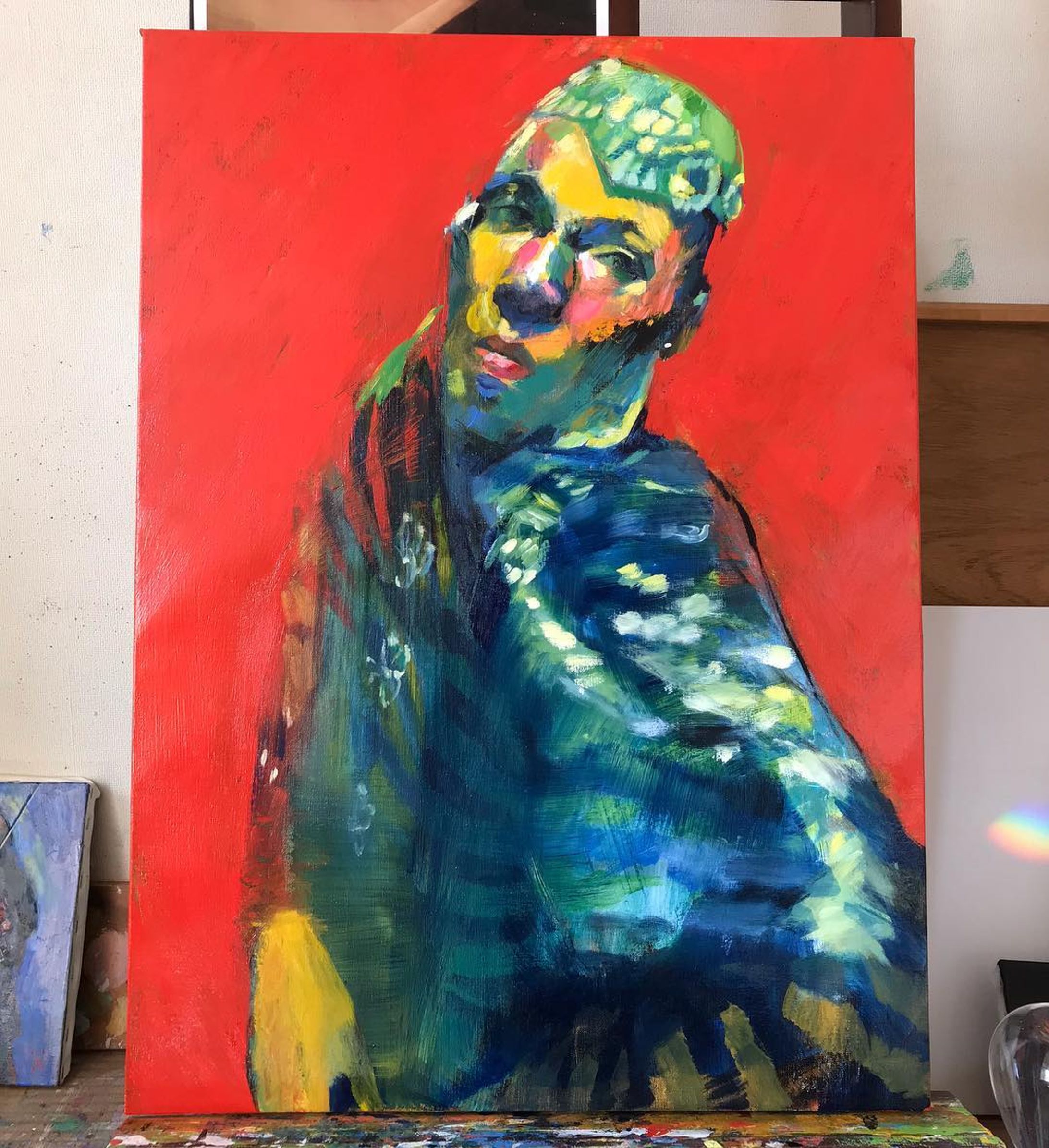 #oilpainting #colors #beauty #pepperlabeija #dragqueen #gallery #art  #pencil  #miran #visualart #contemporarypainting#contemporaryartists-1