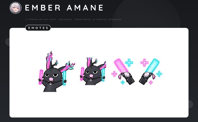 Ember Amane Gift Emotes