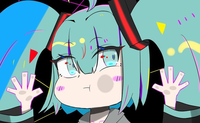 こちらを覗く初音ミク
#初音ミク好きと繋がりたい 
#初音ミク 
#初音ミクイラスト 
#illust 
#illustrator 
#絵 
#絵描きさんと繋がりたい