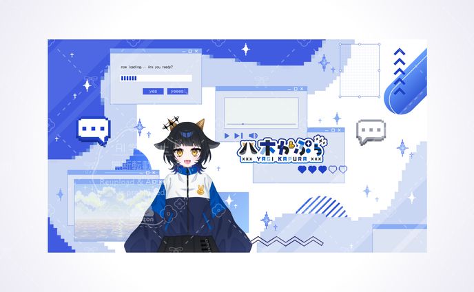 八木かぷら様　youtubeチャンネルアート、Xヘッダー
