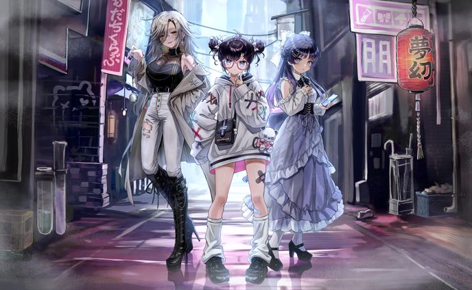 【お仕事】マボロシトモダチクラブ様 1周年記念イラスト