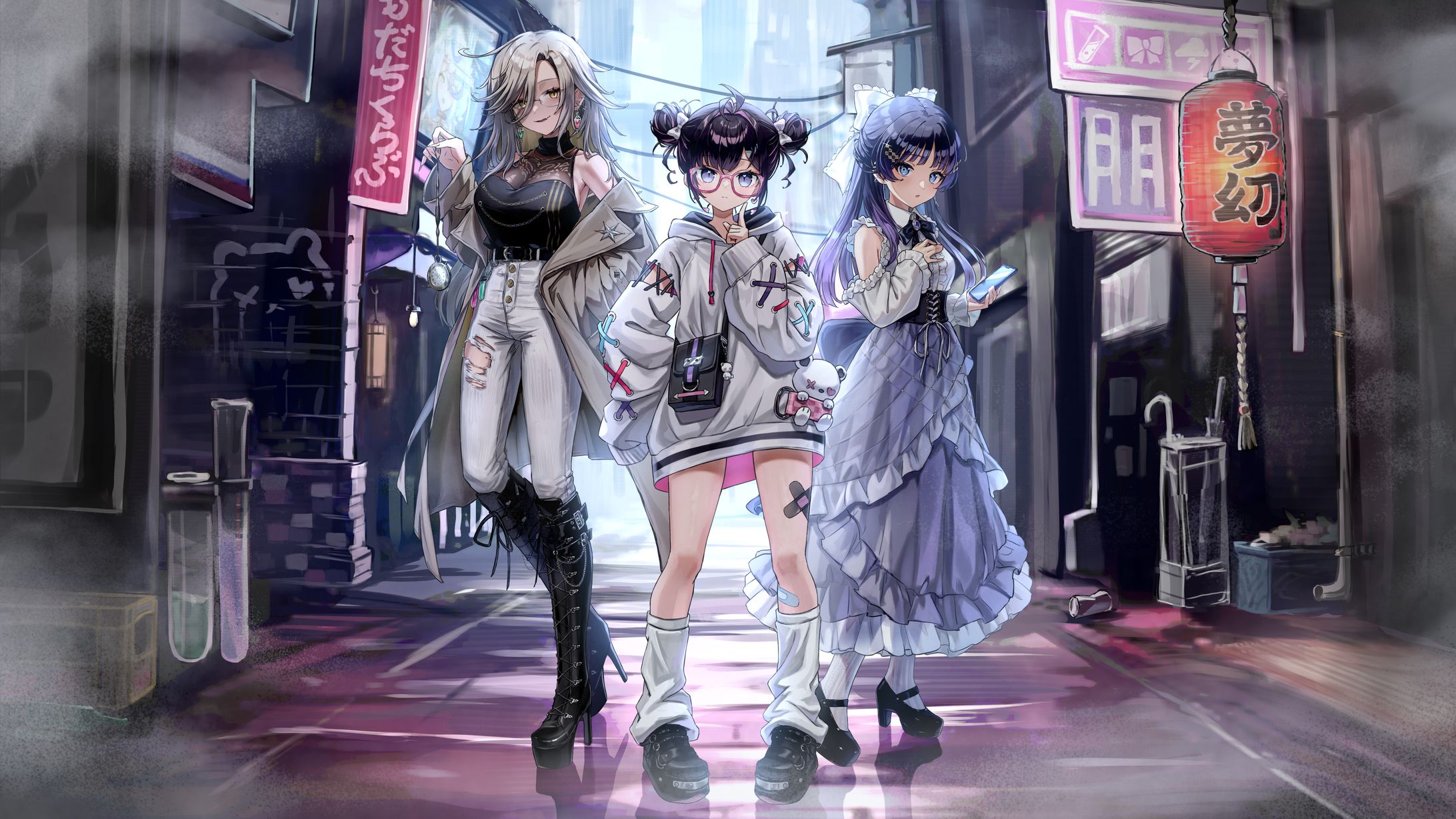 【お仕事】マボロシトモダチクラブ様 1周年記念イラスト-1