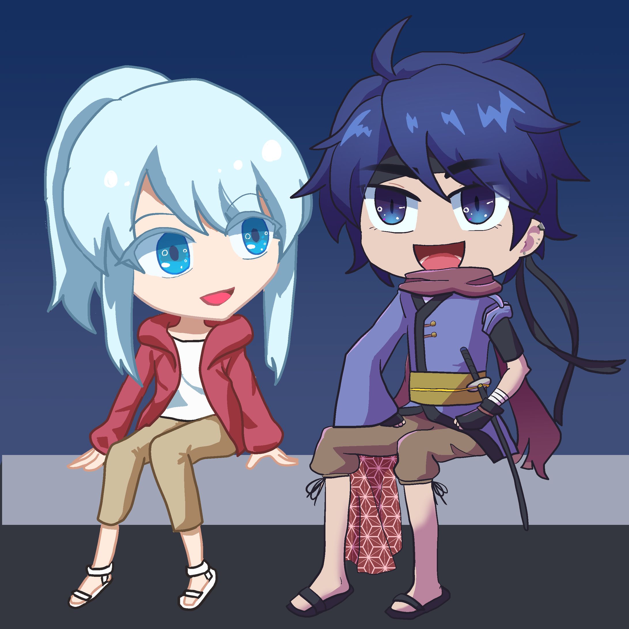 SDイラスト08　ペア-1