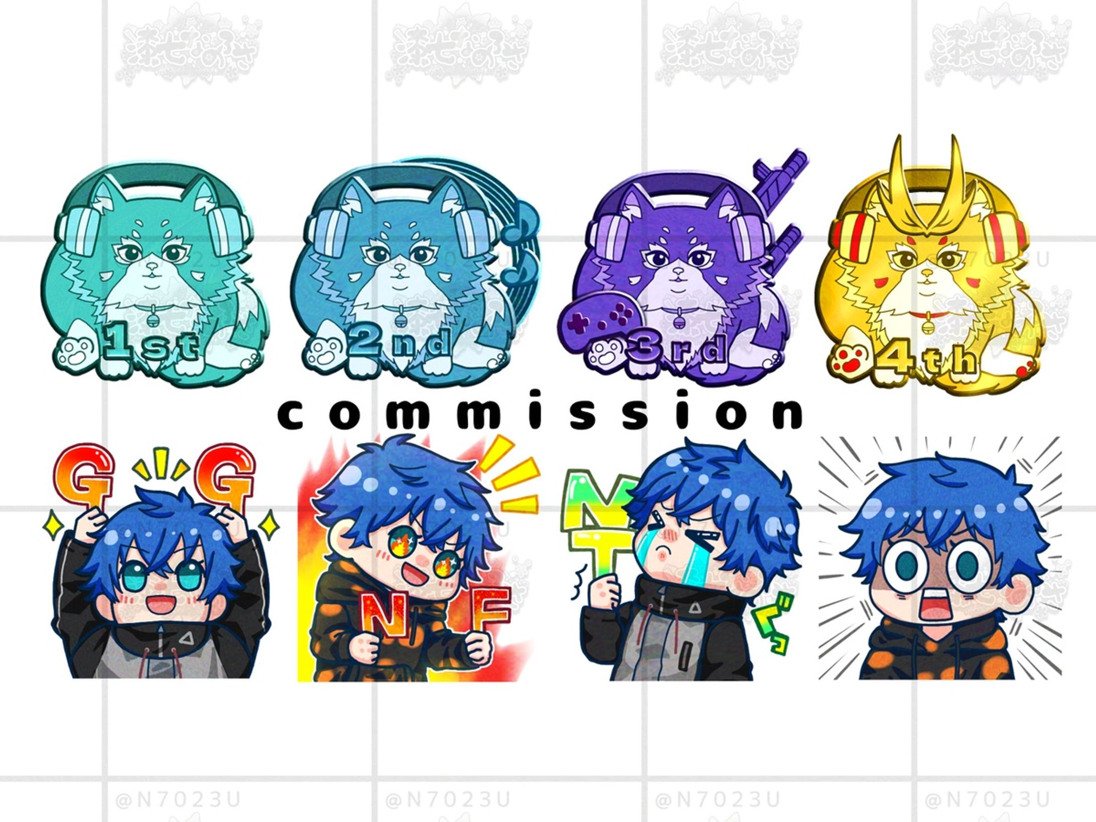 【2024年分】Twitchスタンプ・バッジ【ご依頼品】-1