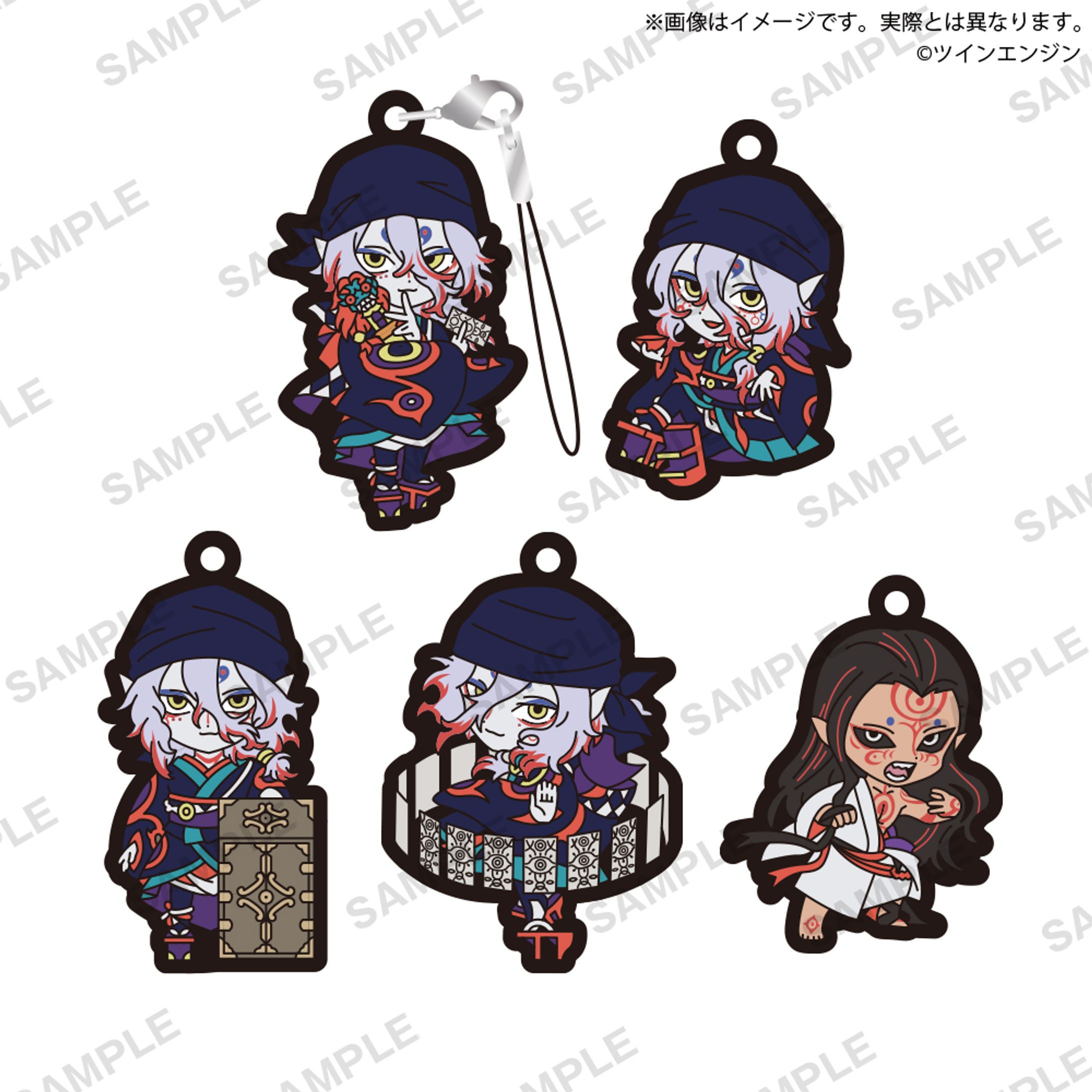［WORK］『劇場版モノノ怪』　薬売りがいっぱいカプセルラバーストラップ-1