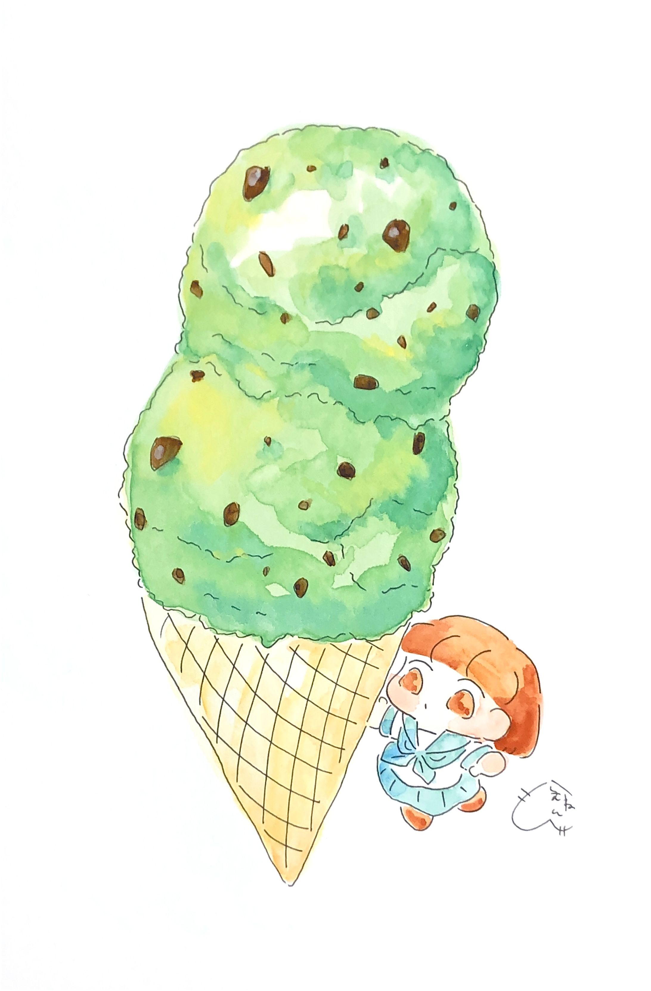 チョコミントアイス-1