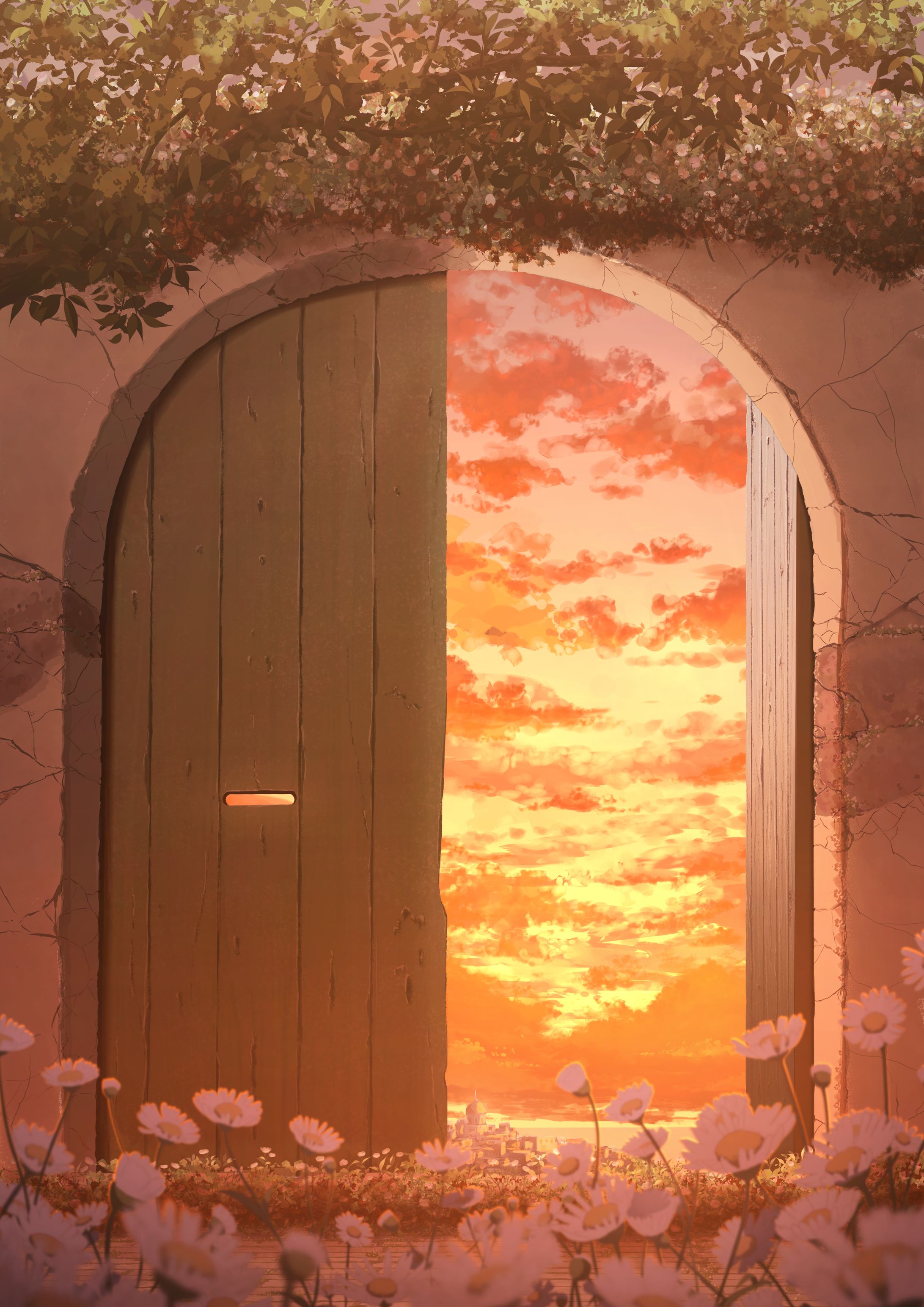 趣味絵 背景差分 夕方-1