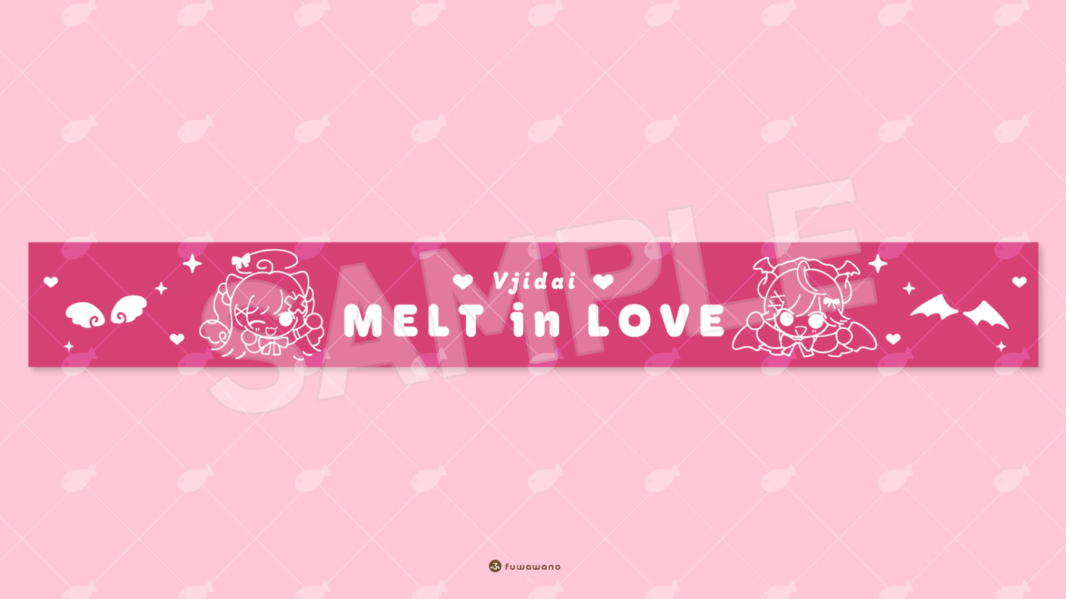 ぶいじだい様バレンタイン3Dライブ / ラバーバンドイラスト-1