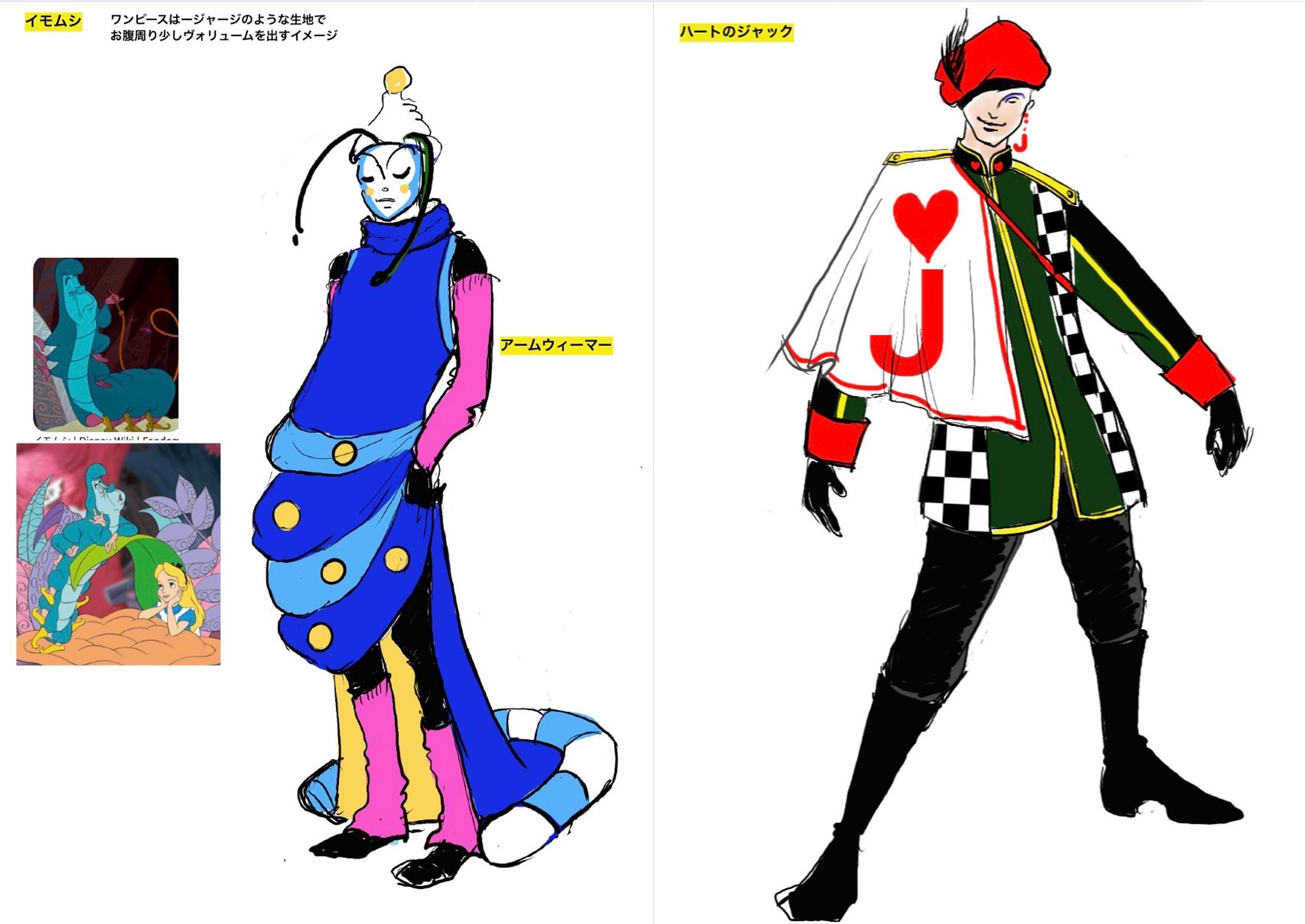 不思議の国のアリスのデザイン