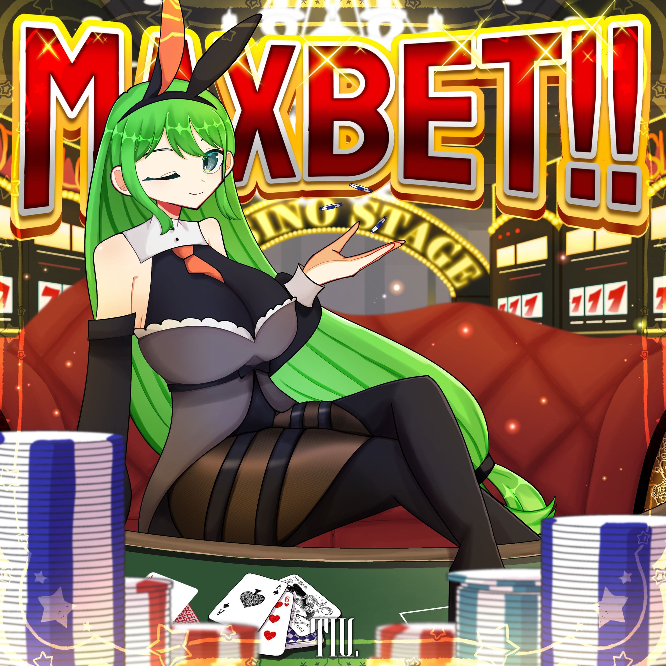【works】Tiv.様【MAXBET!!】楽曲ジャケットイラスト・ロゴデザイン-1
