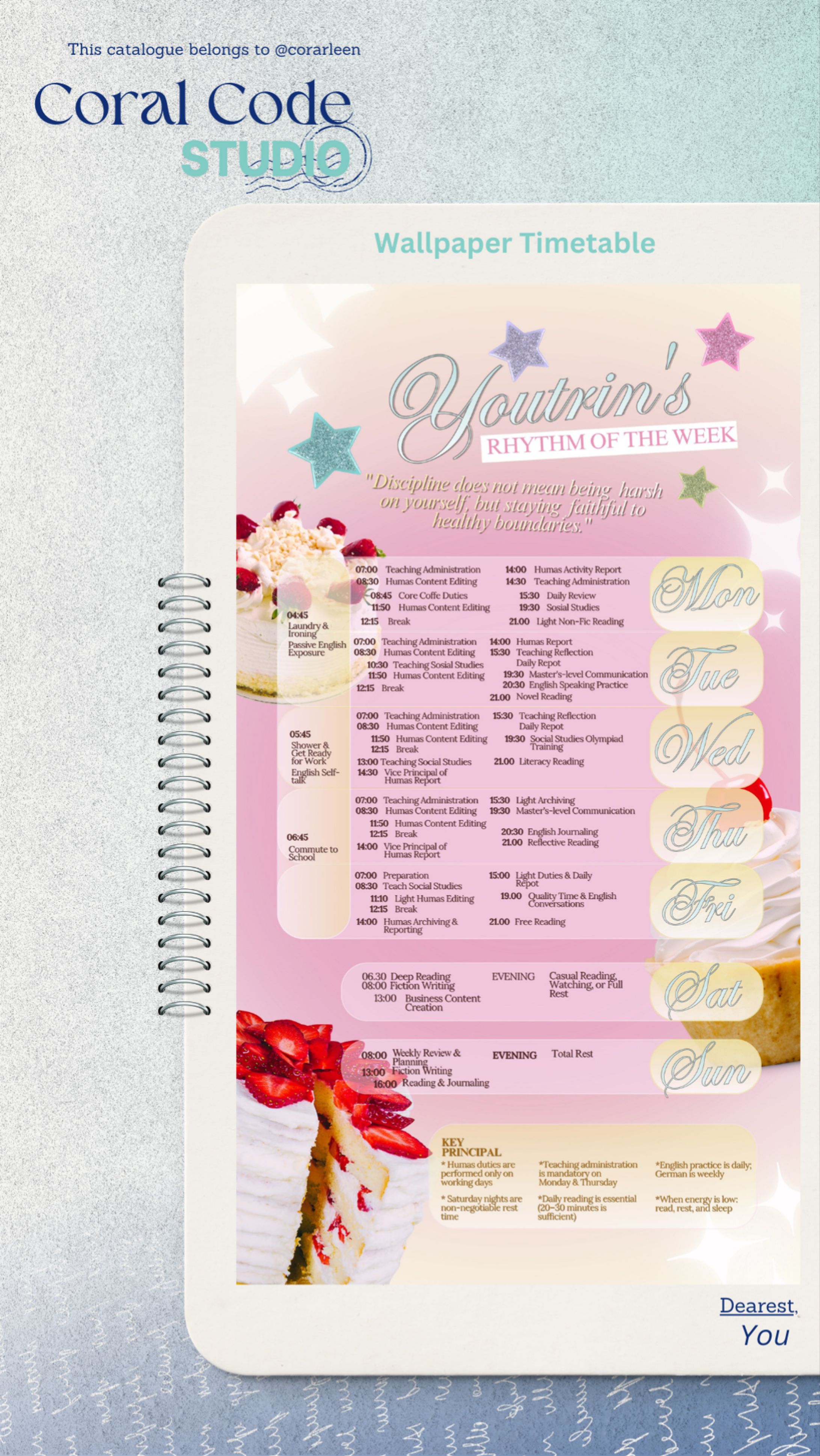 Wallpaper with Timetable-1