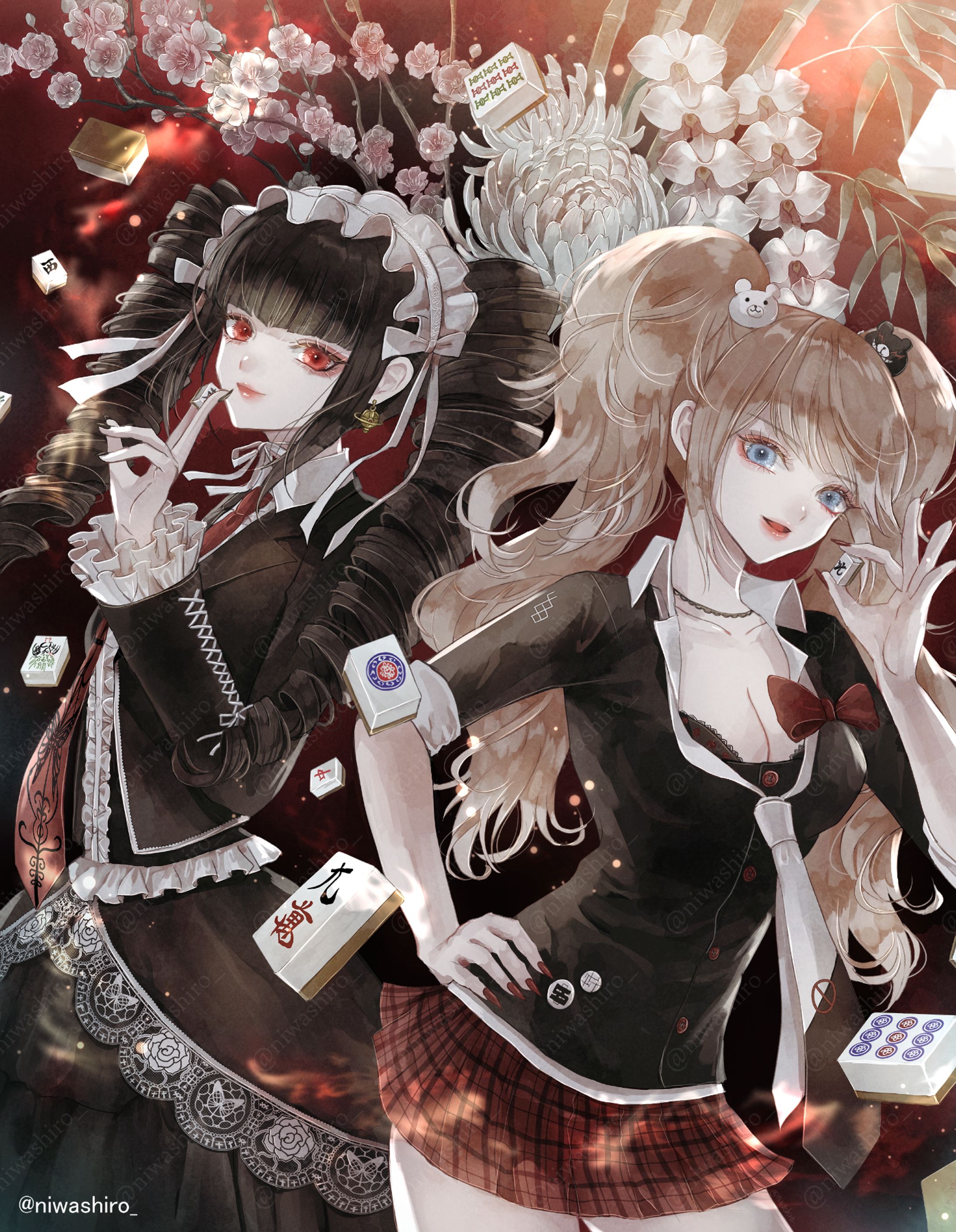 麻雀一番街×ダンガンロンパ コラボ応援イラスト-1