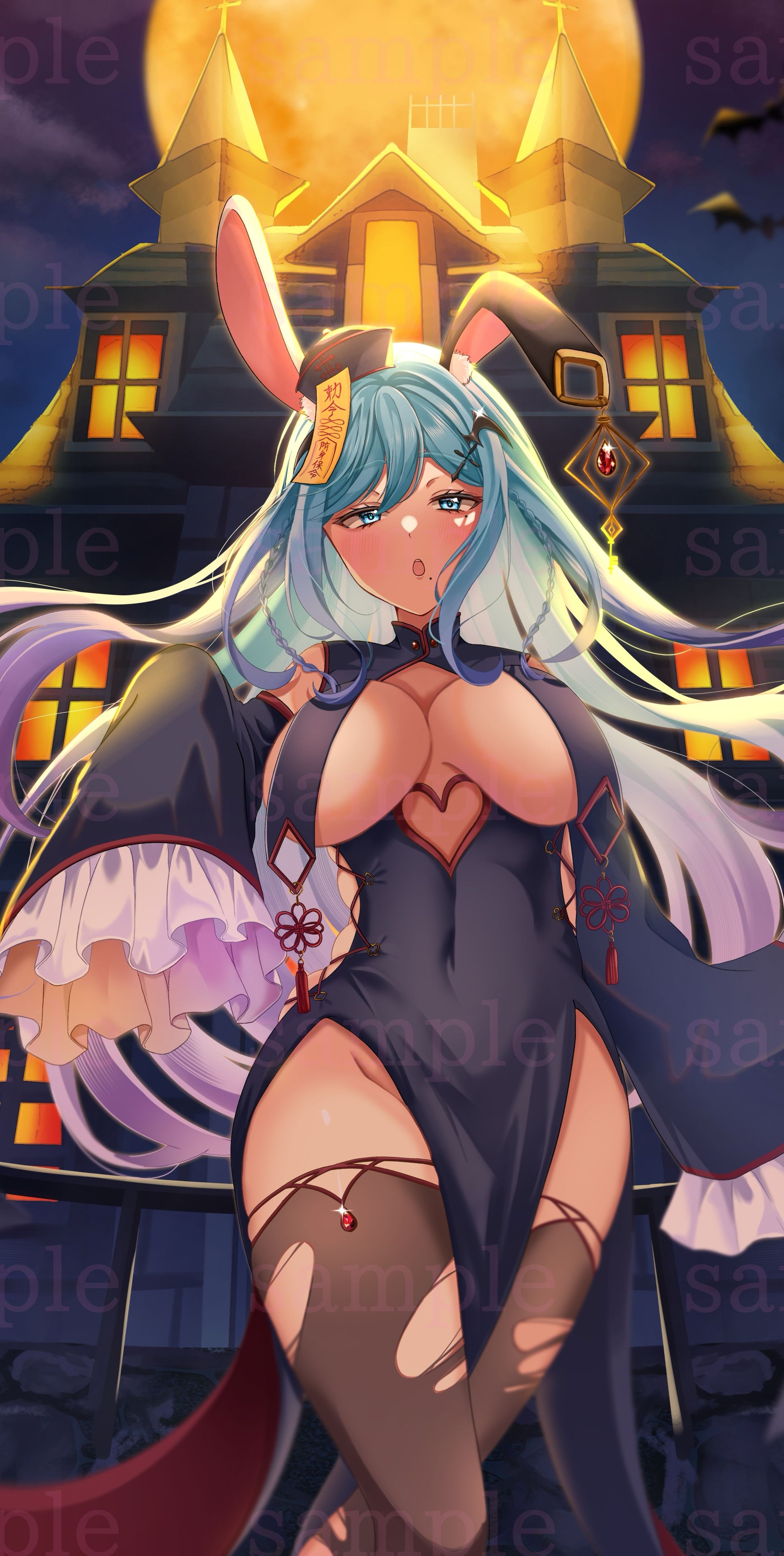 【一枚絵】兎穴みおん様　ハロウィン一枚絵-1