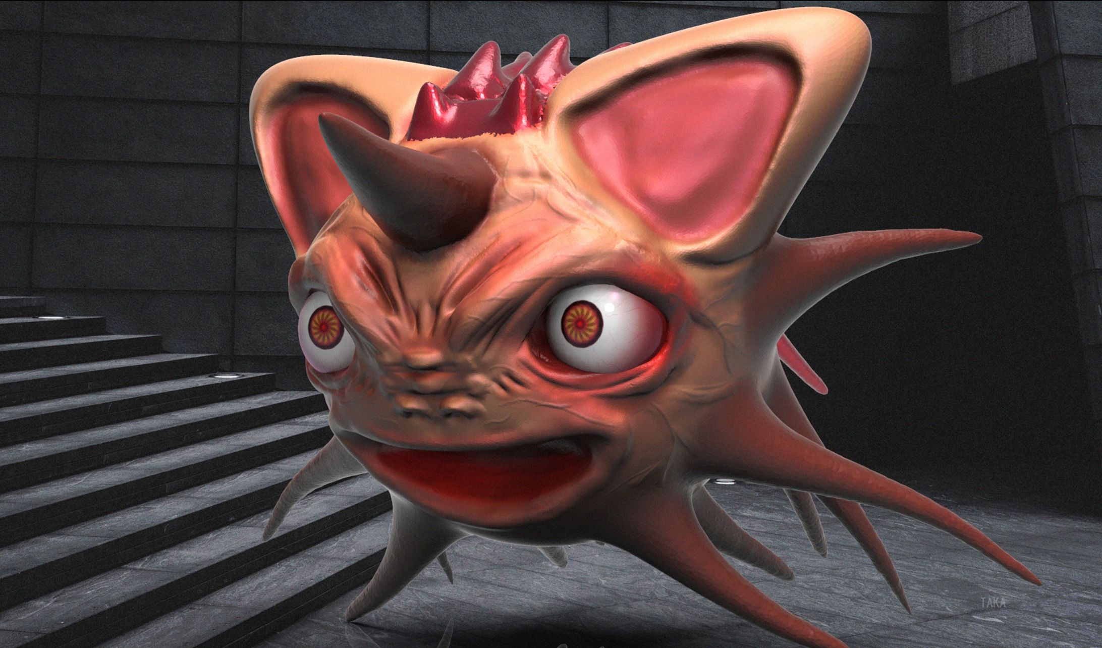 zbrush　猫耳おばけ-1