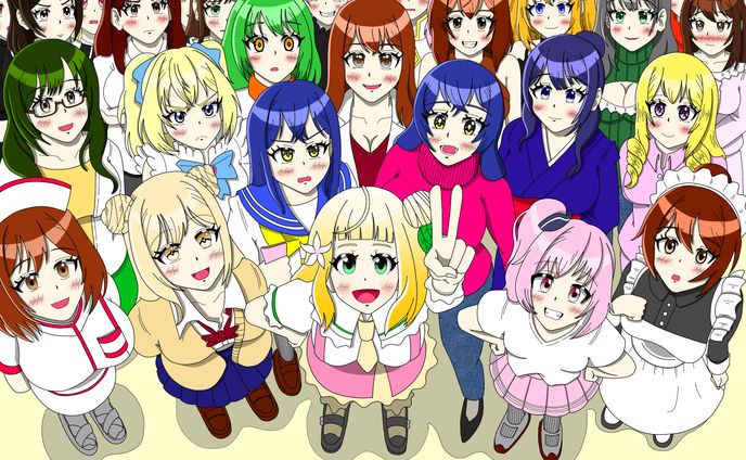 柚萌キャラ揃い踏み