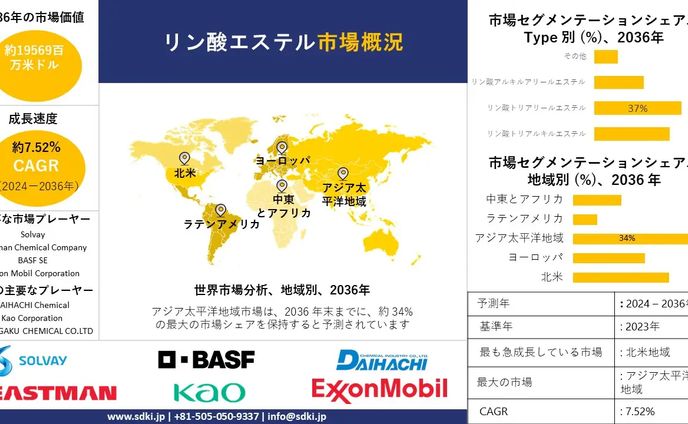 リン酸エステル産業、規模、シェア、レポート、予測-2036年