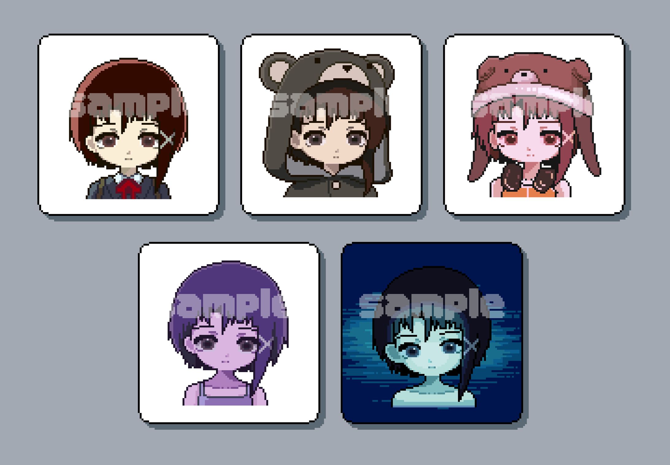 serial experiments lain × ふもコレ キーキャップセット イラスト-1