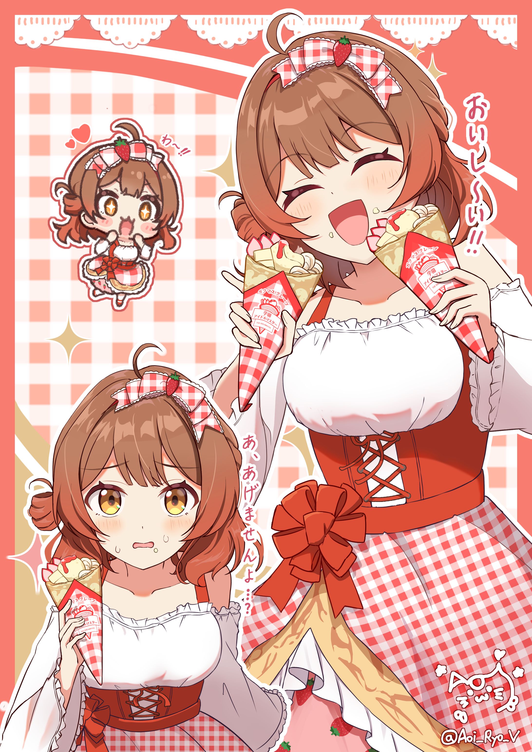 マリオンクレープコラボ衣装　花海佑芽　ファンアート-1