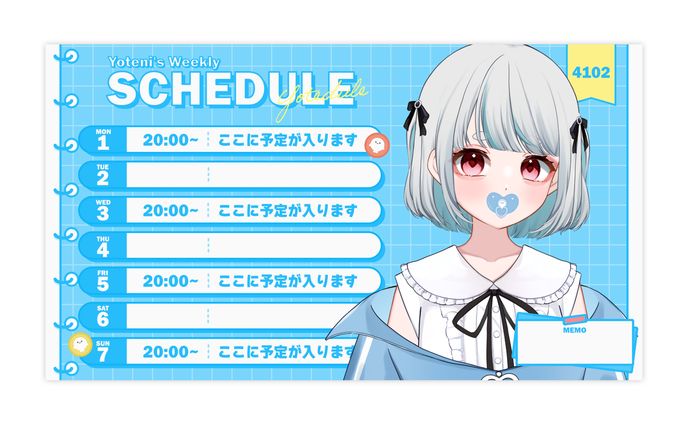 SCHEDULE DESIGN┊︎水豹よてに 新衣装