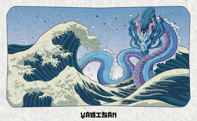 Kanagawa wave mystery Dragon
