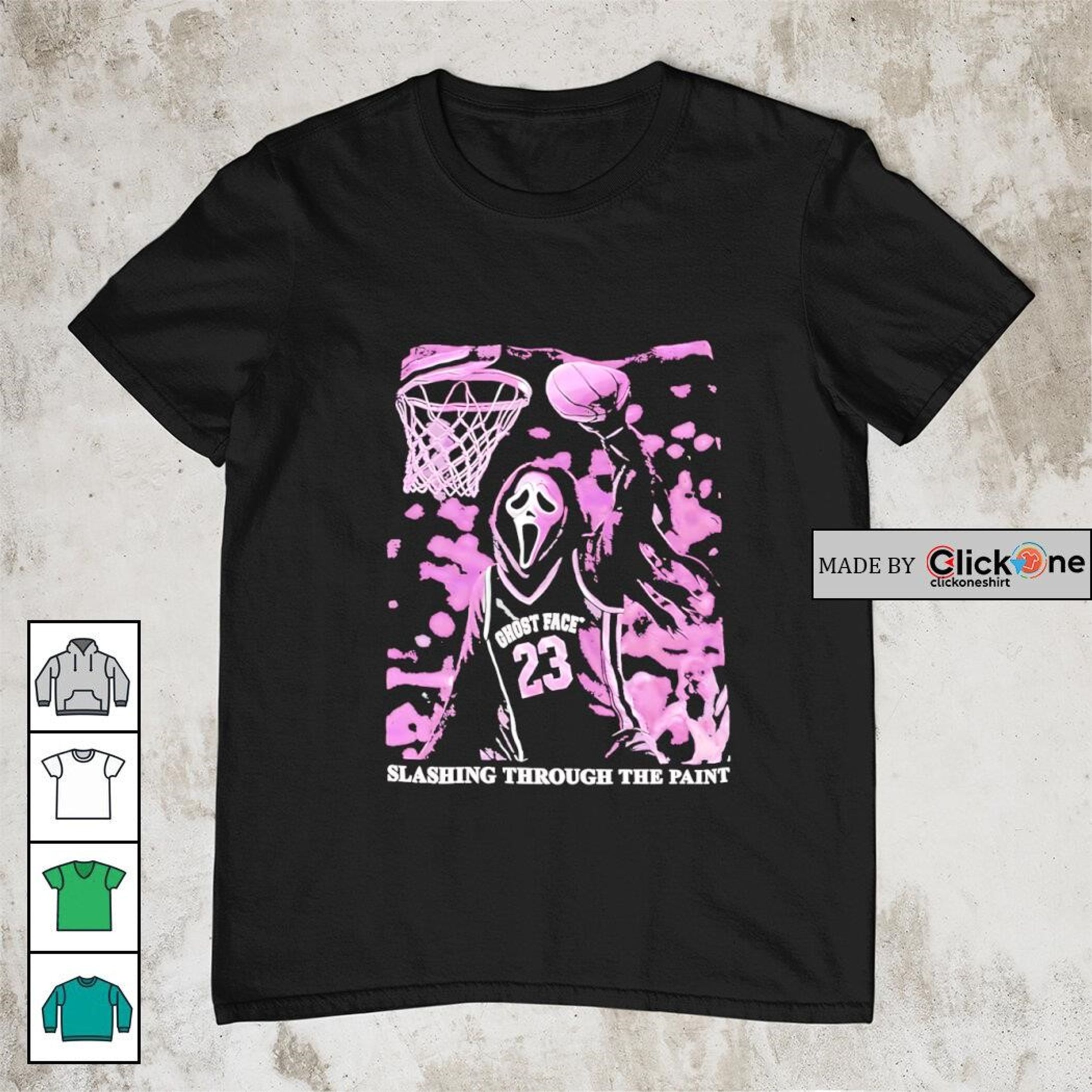 Slashing Through Color – Horror Expression Graphic Shirt-1