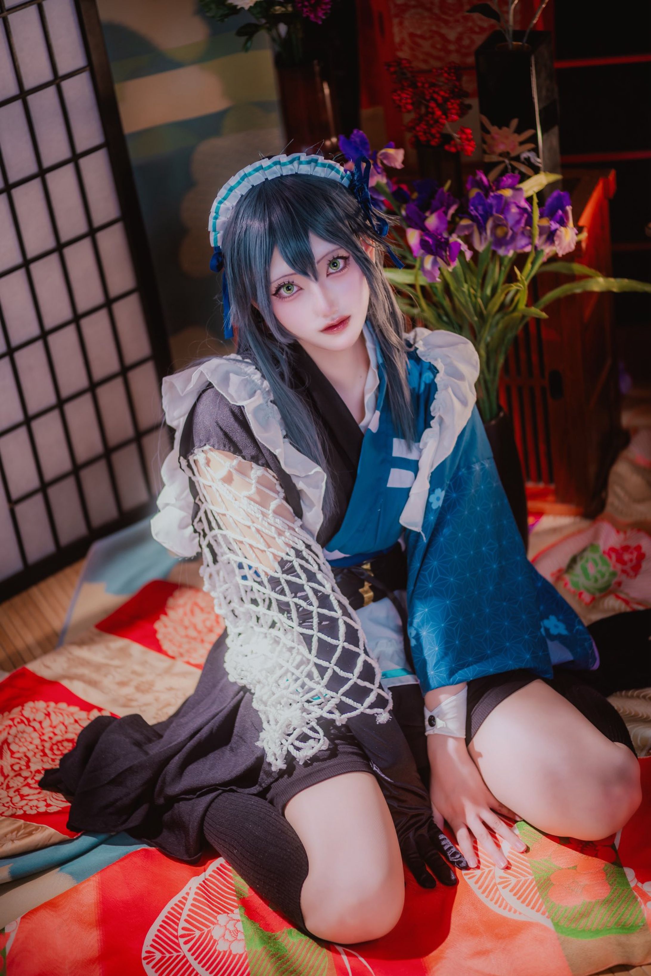 コスプレ　学園アイドルマスター「月村手毬(和メイド)」-1